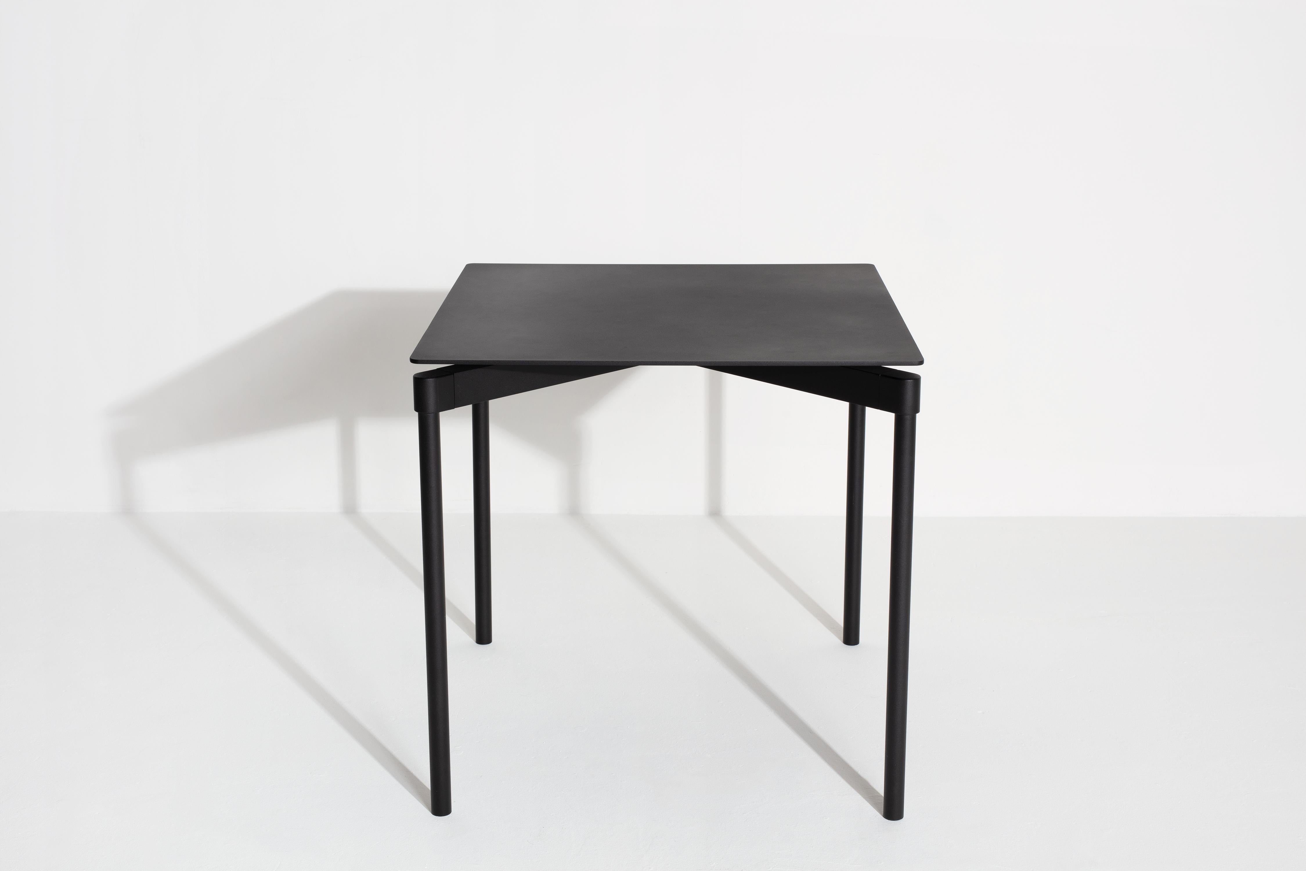 Petite Friture Fromme Square Table in Black Aluminium by Tom Chung For Sale 1
