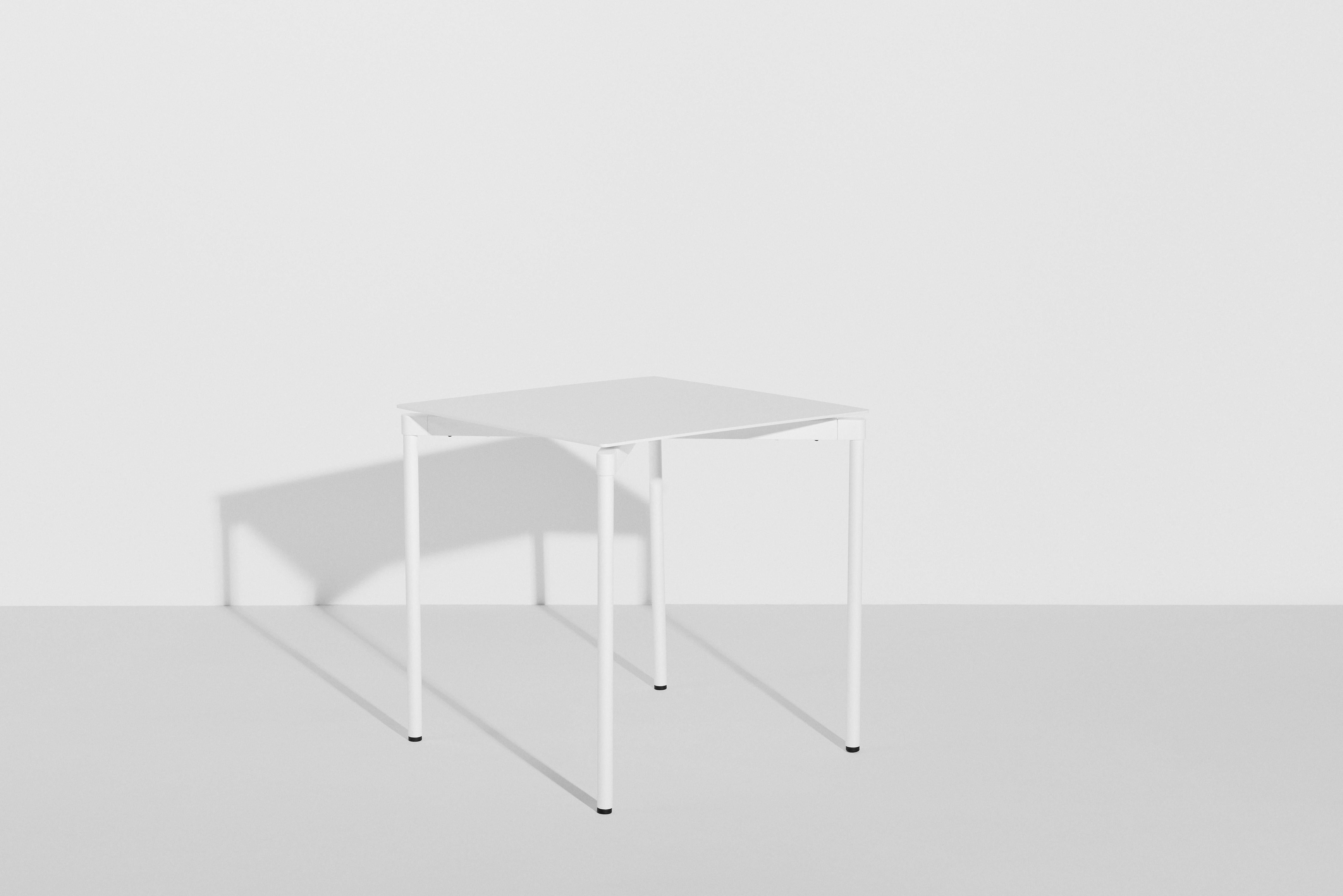 Chinese Petite Friture Fromme Square Table in White Aluminium by Tom Chung For Sale