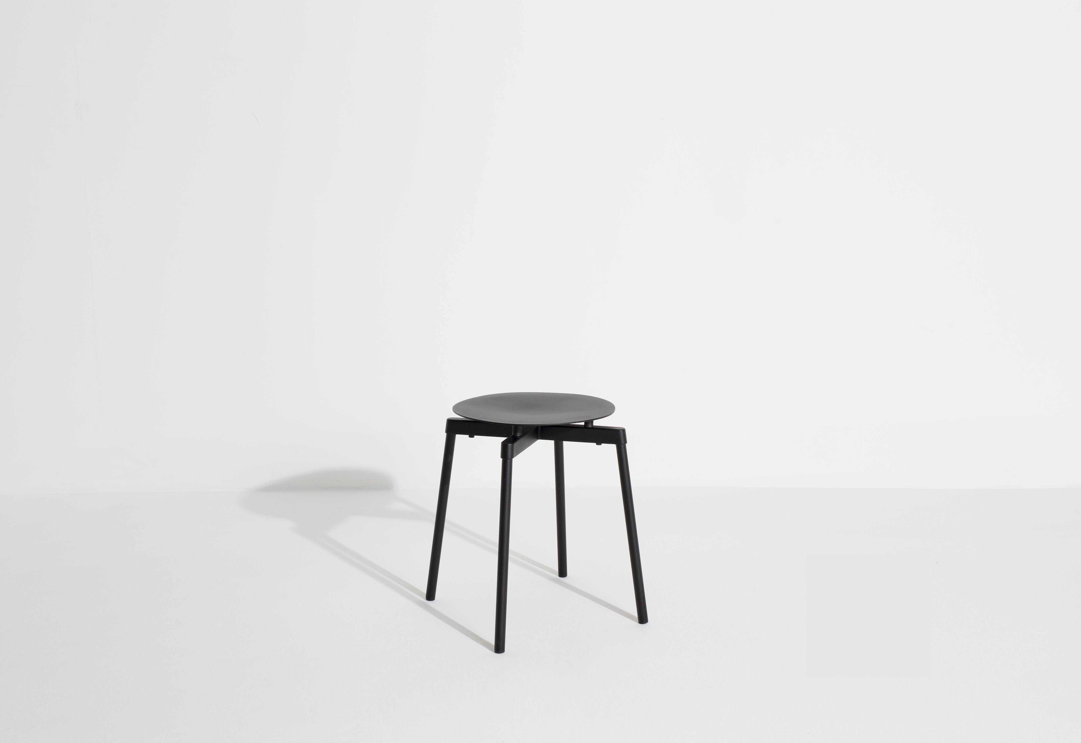 Chinese Petite Friture Fromme Stool in Black Aluminium by Tom Chung, 2020 For Sale