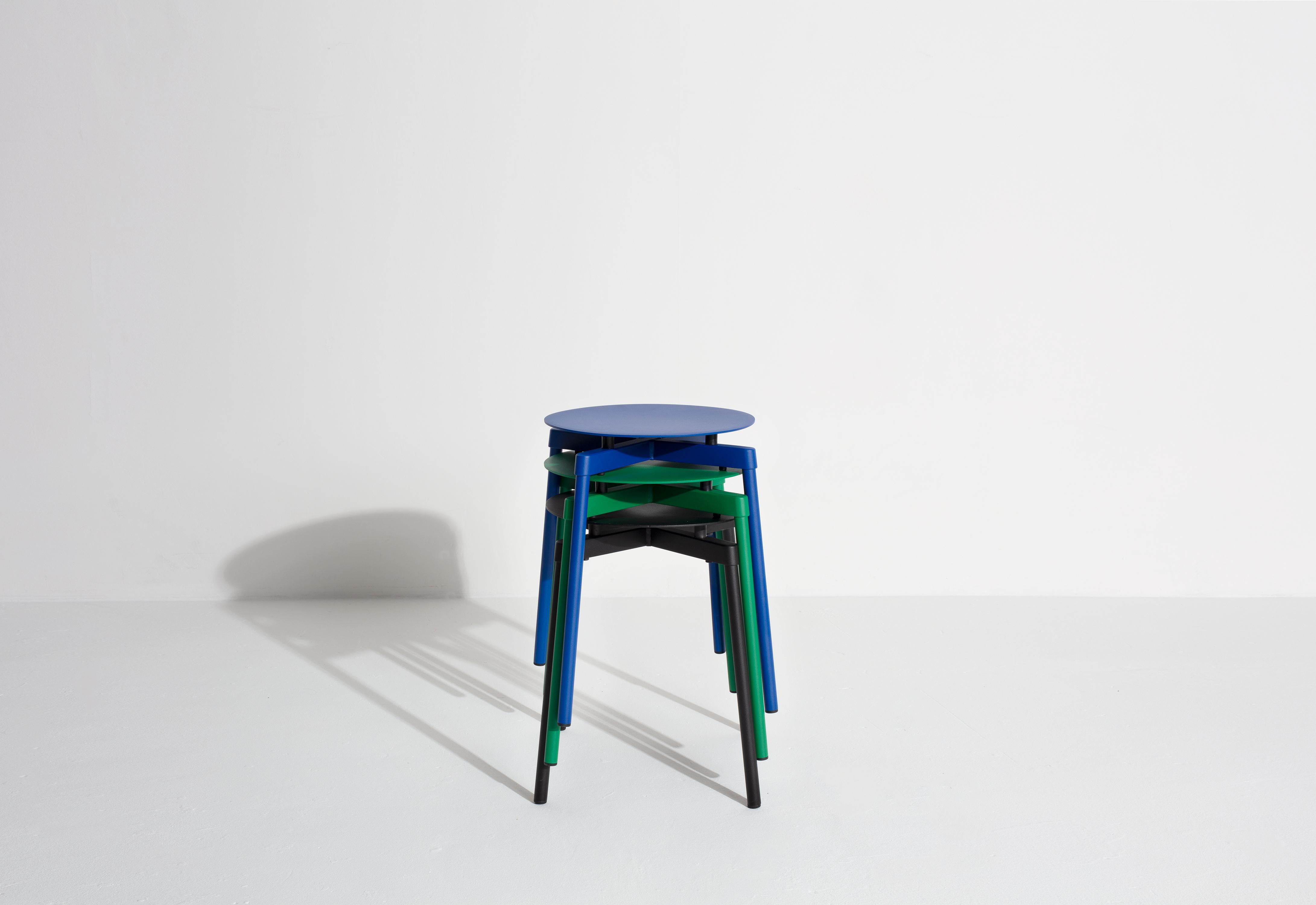 Aluminum Petite Friture Fromme Stool in Blue Aluminium by Tom Chung, 2020 For Sale