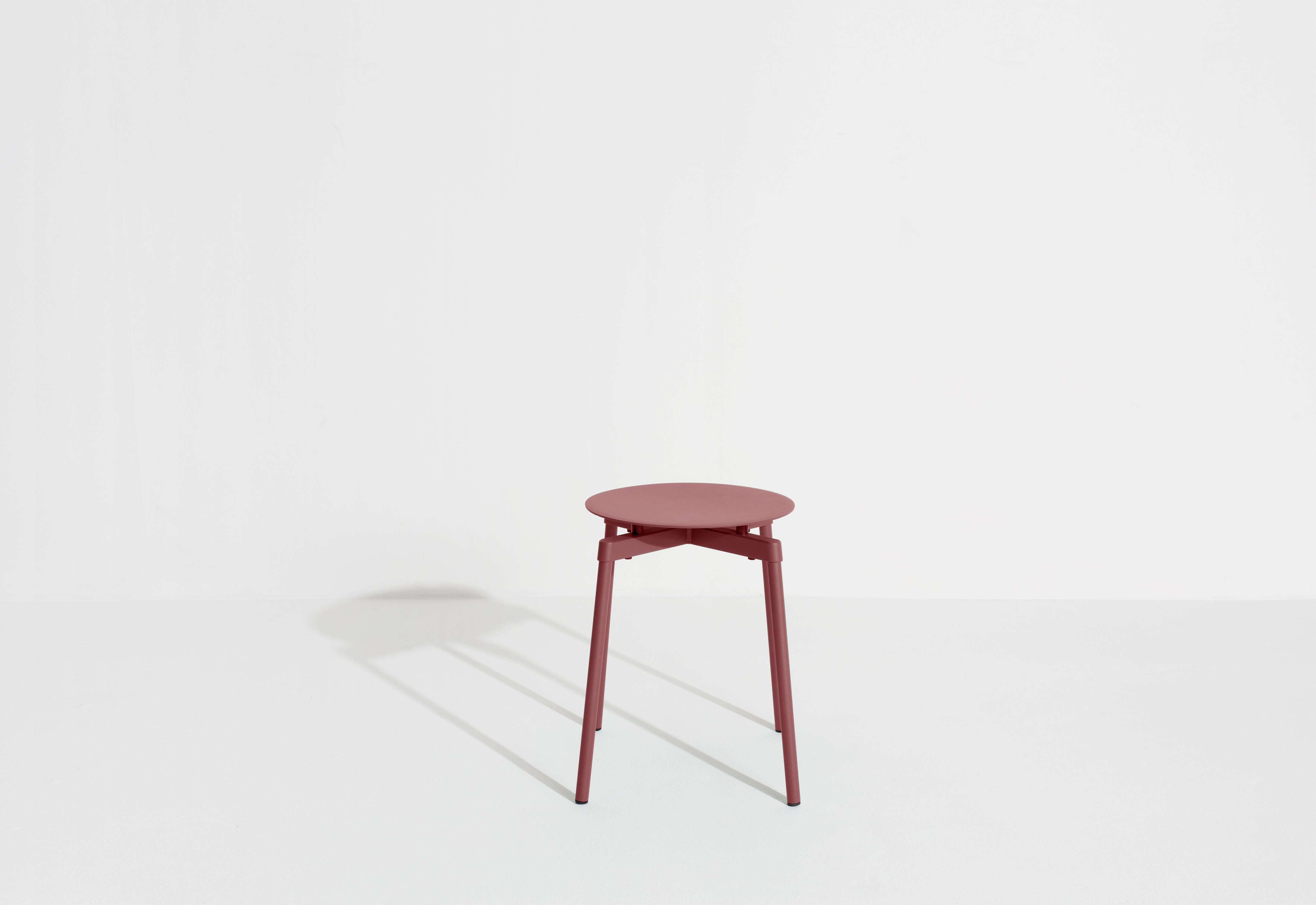 Petite Friture Fromme Stool in Brown-Red Aluminium by Tom Chung, 2020 In New Condition For Sale In Brooklyn, NY