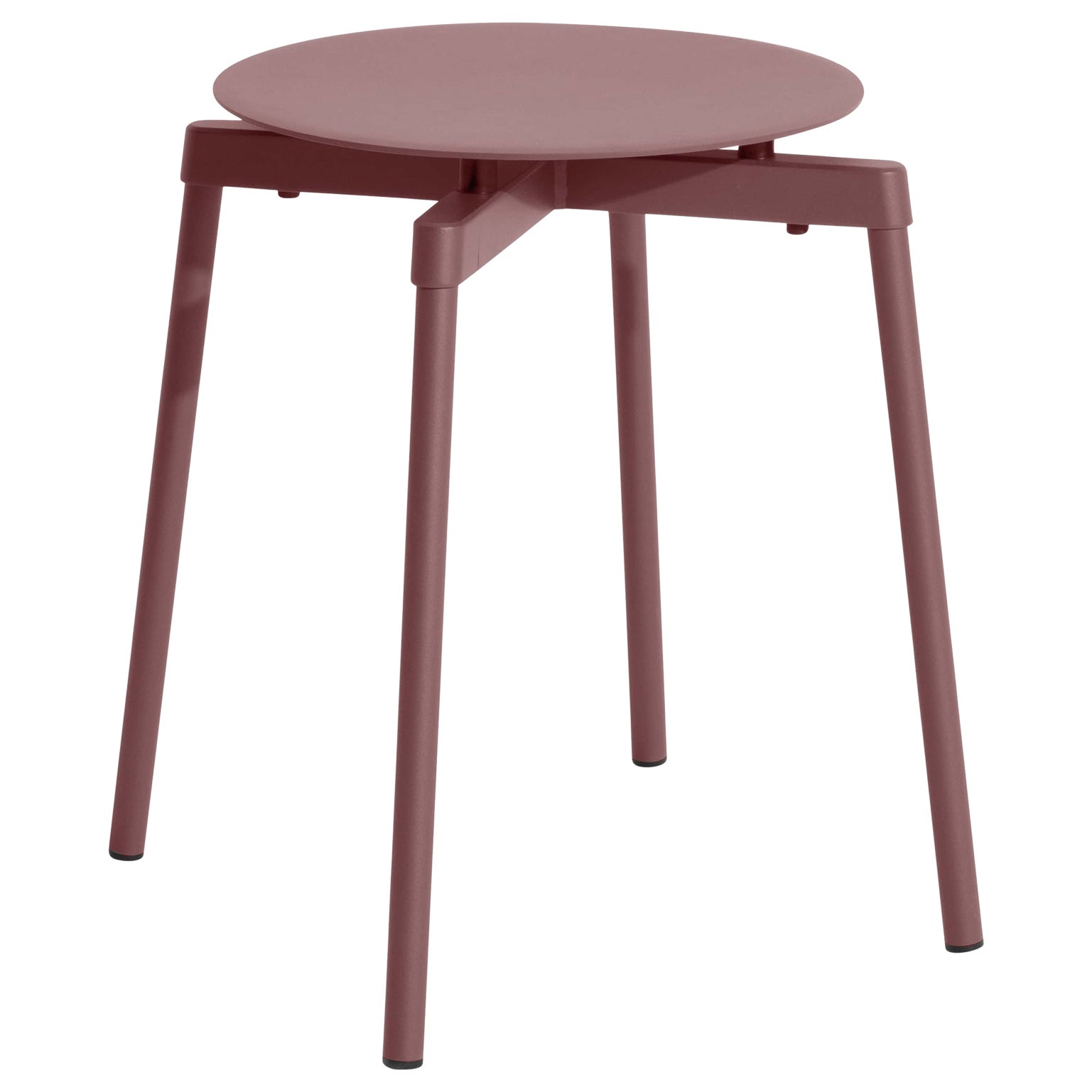 Kleiner Friture-Hocker aus braun-rotem Aluminium von Tom Chung, 2020