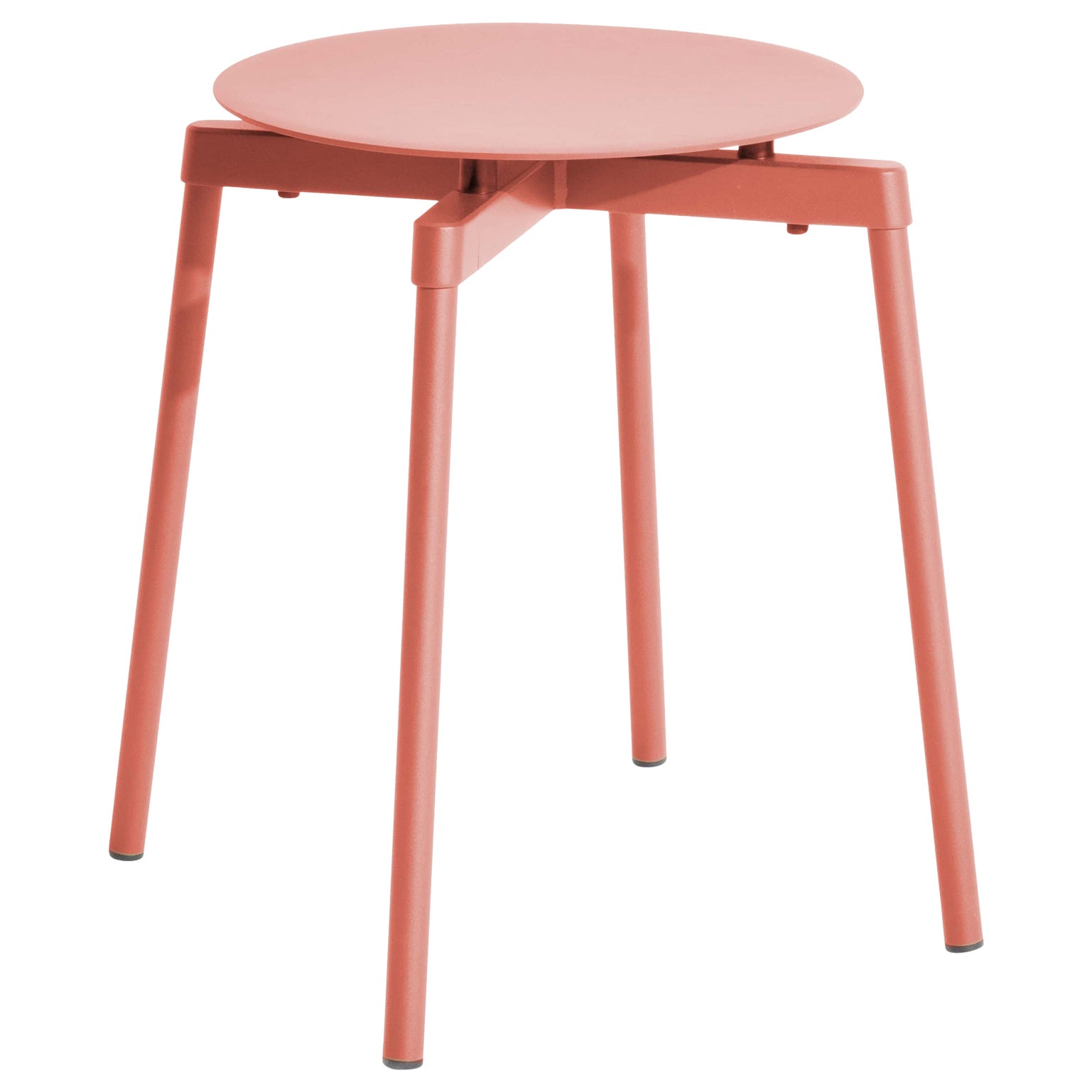 Petite Friture Fromme Hocker aus korallenrotem Aluminium von Tom Chung, 2020