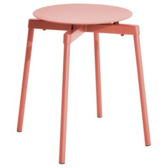 Petite Friture Fromme Hocker aus korallenrotem Aluminium von Tom Chung, 2020