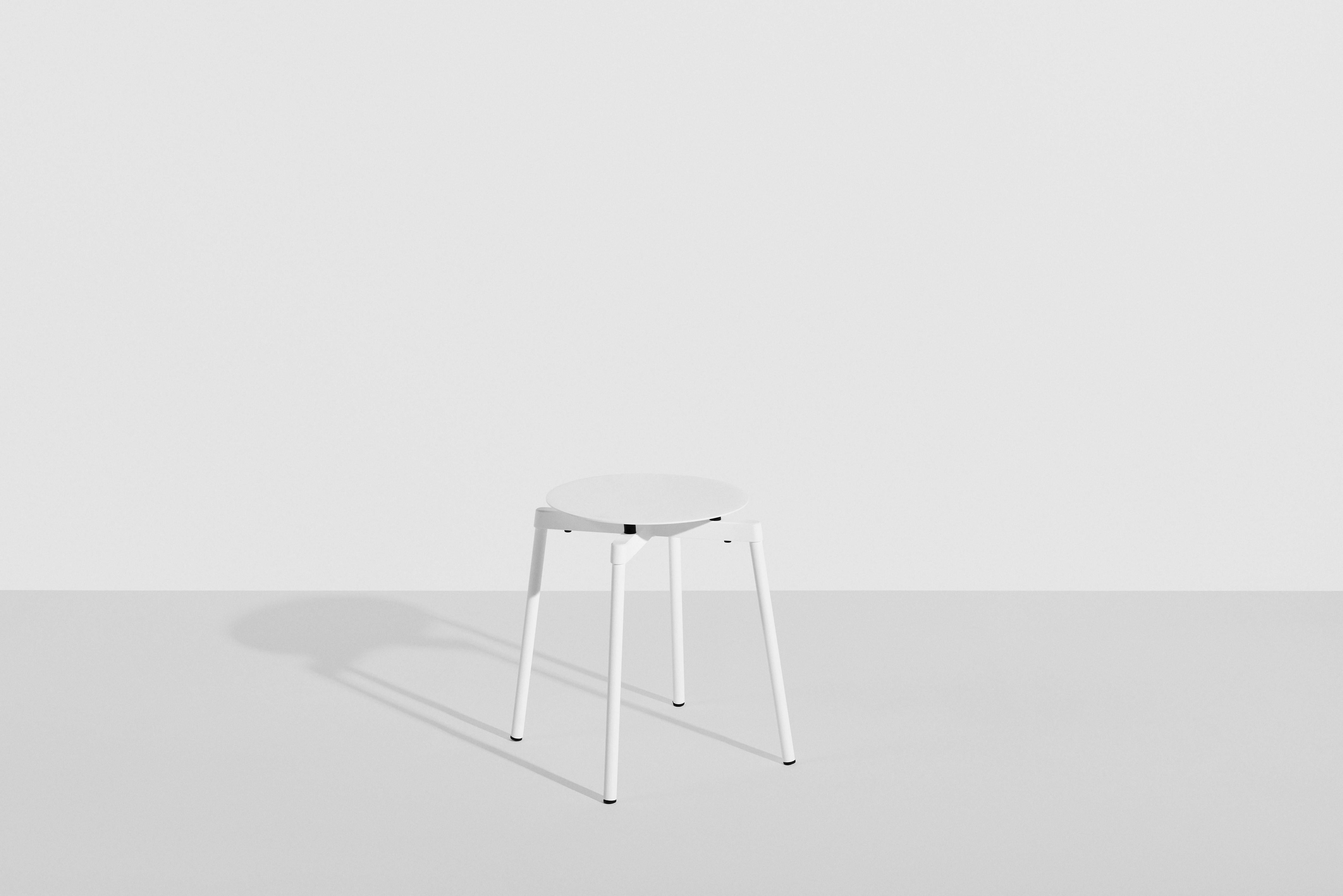 Petite Friture Fromme Stool in White Aluminium by Tom Chung, 2020 In New Condition For Sale In Brooklyn, NY