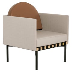 Petite Friture Grid Armchair with Armrest in Grey-Beige by Studio Pool, 2016