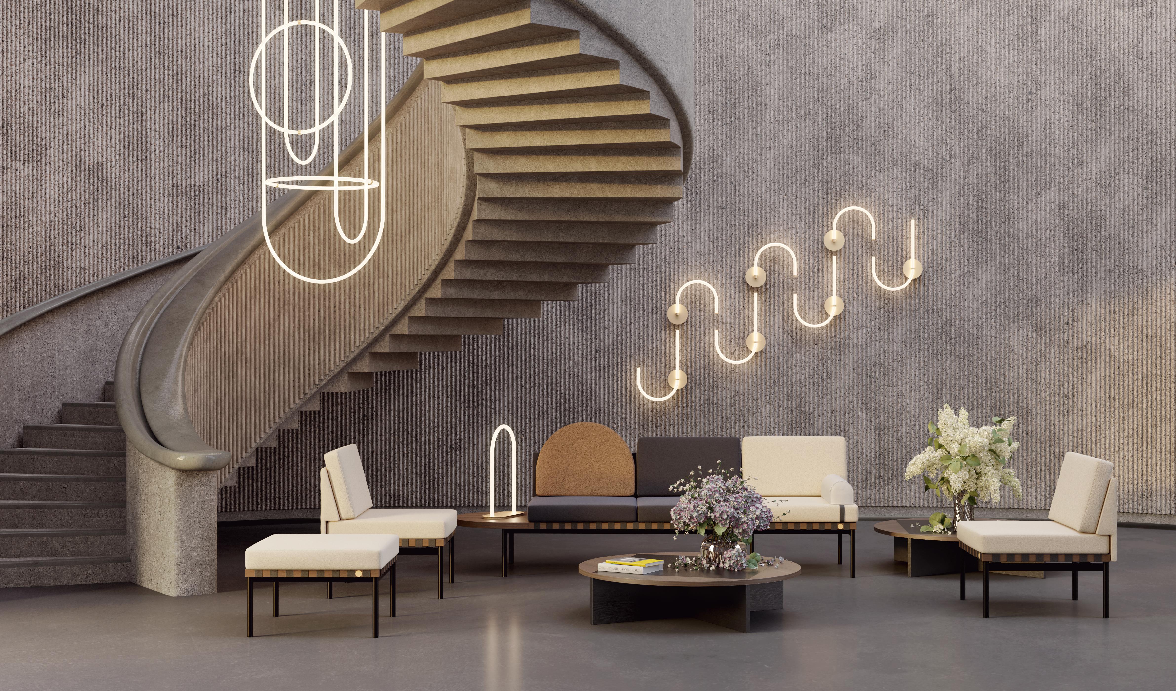 XXI secolo e contemporaneo Petite Friture Grid Armchair con braccioli in grigio-nero di Studio Pool, 2016 in vendita