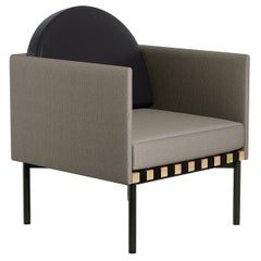 Petite Friture Grid Armchair with Armrest in Grey-Black by Studio Pool, 2016
