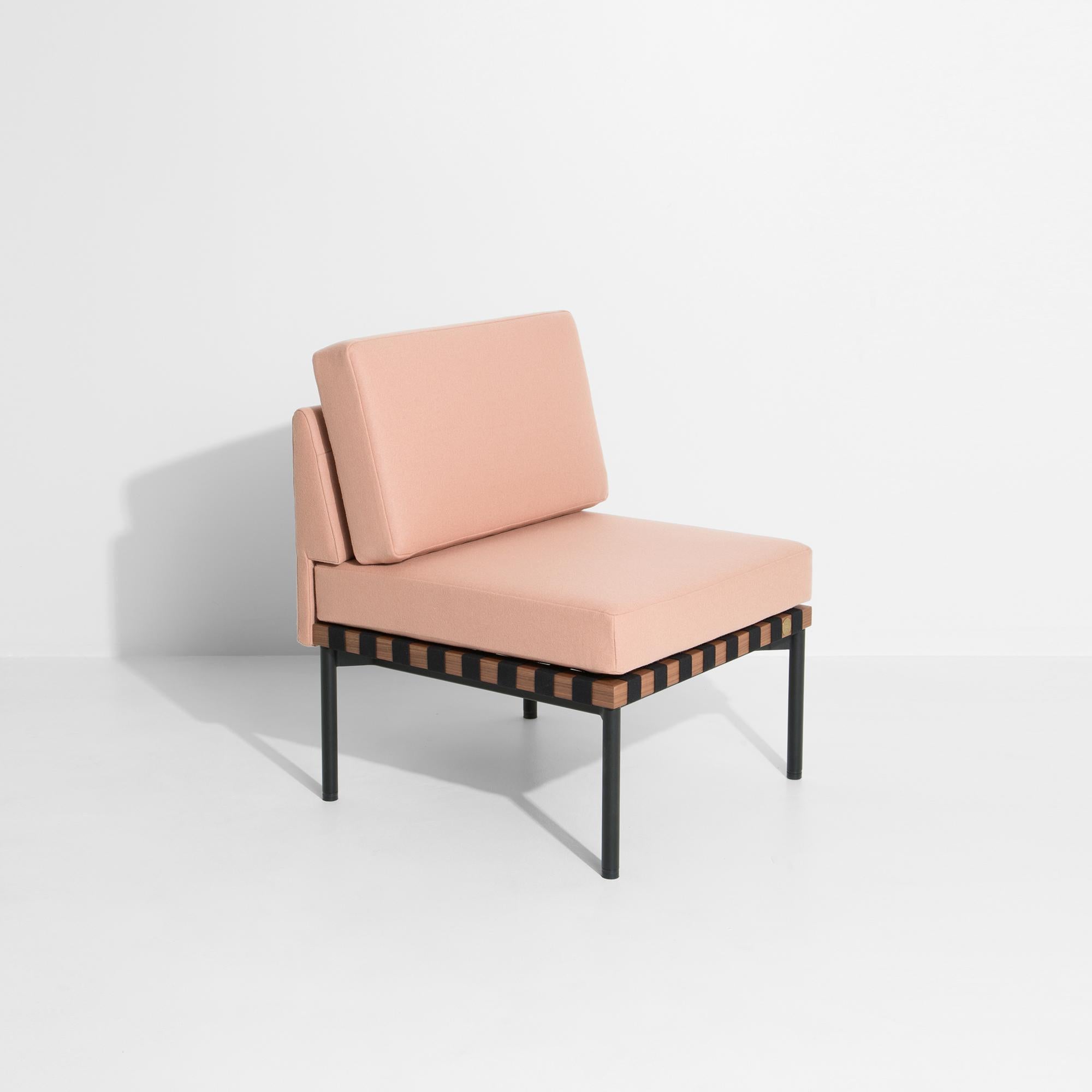 Kleiner Friture- Grid-Stuhl ohne Armlehne in Pfirsich von Studio Pool (Europäisch) im Angebot
