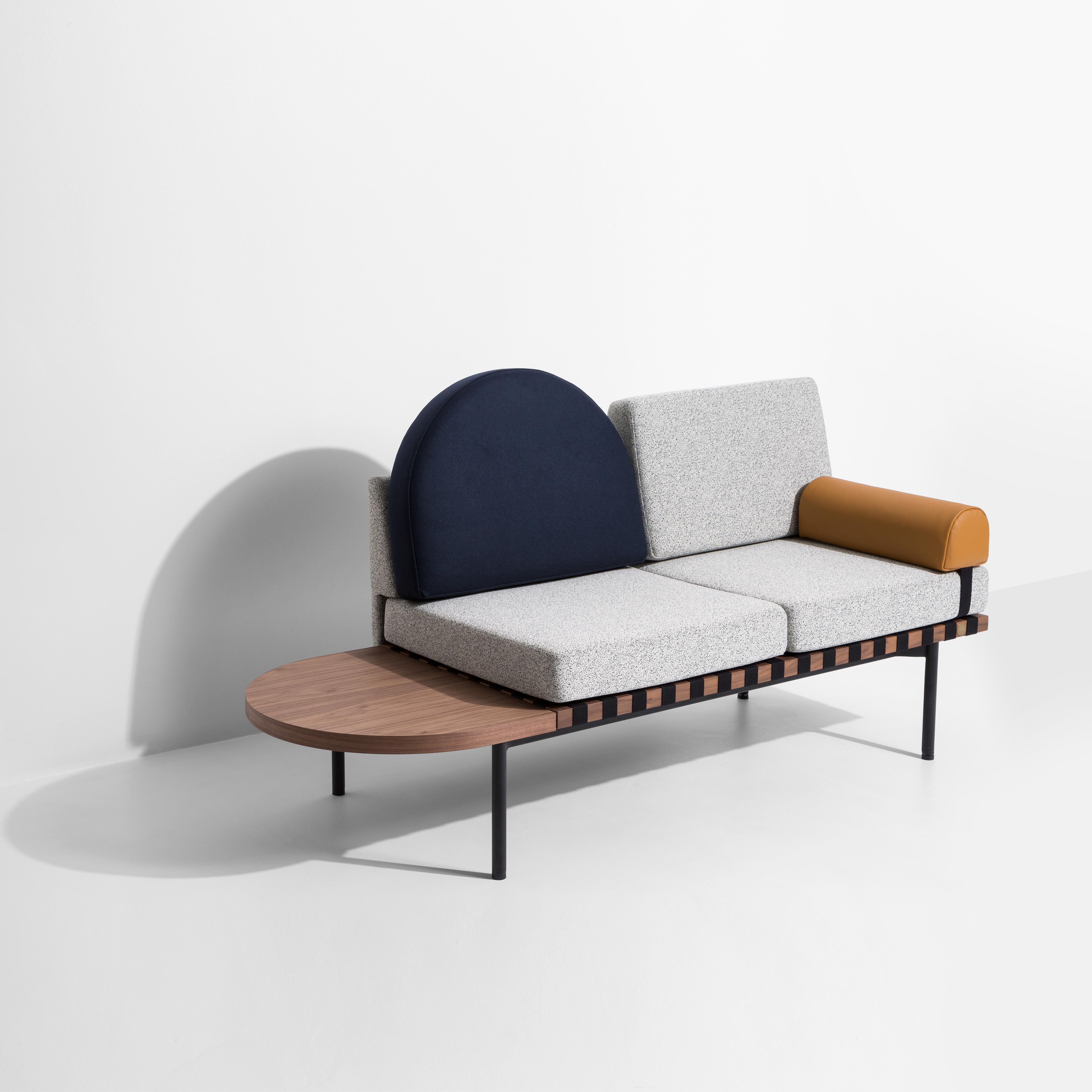 Petite Friture Grid Daybed in Blue-White Upholstery by Studio Pool, 2015

Pool designed the Grid collection in reference to the Bauhaus style and in honour of the graphic talents. Each element of this all-modular system retains the identity of the