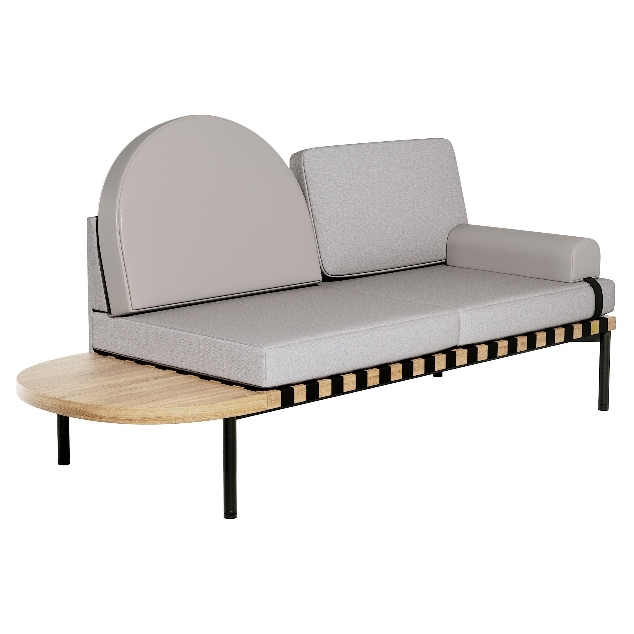 Petite Friture Grid Daybed in Grey-Blue Upholstery by Studio Pool, 2015