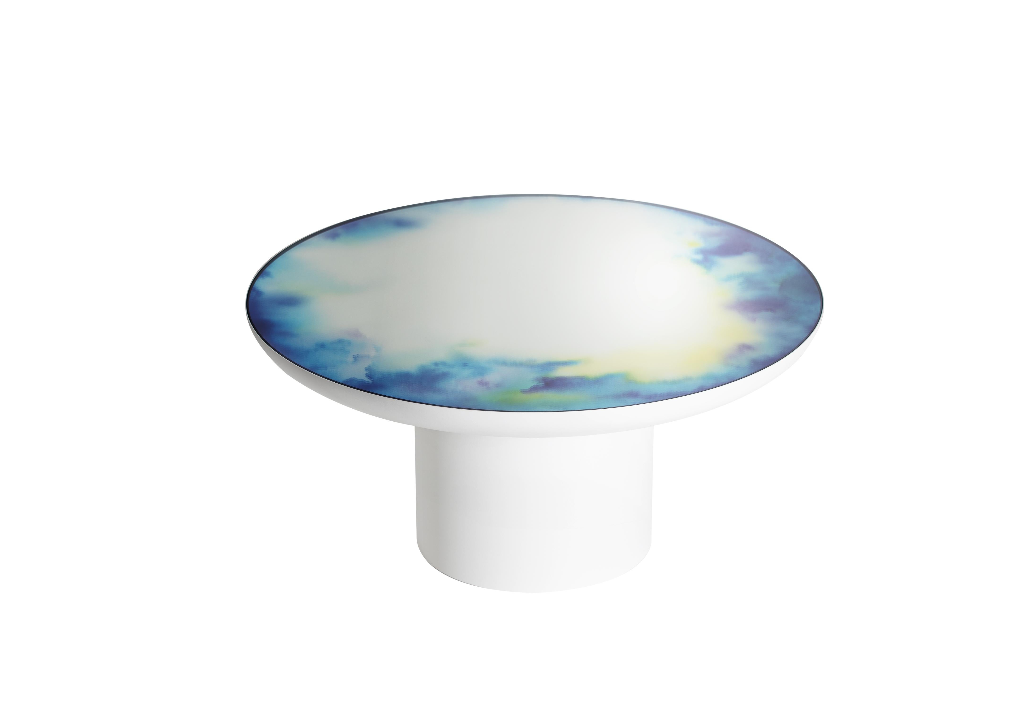 Petite Friture Large Francis Coffee Table in White & Green Watercolour Mirror by Constance Guisset, 2018

Francis collection starts with a painter brush resting in a glass of water, when watercolour pigments reveal shifting drawings. Constance