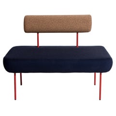 Petite Friture Large Hoff Armchair in Blue and Brown by Morten & Jonas, 2015