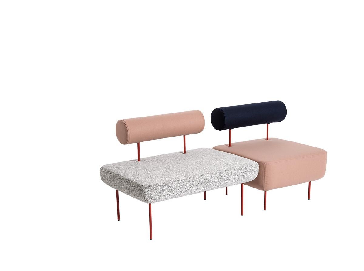 XXIe siècle et contemporain Petite Friture Large Hoff Armchair in Grey and Pink par Morten & Jonas, 2015 en vente