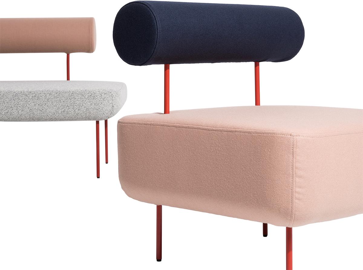 Petite Friture Large Hoff Armchair in Grey and Pink par Morten & Jonas, 2015 en vente 2