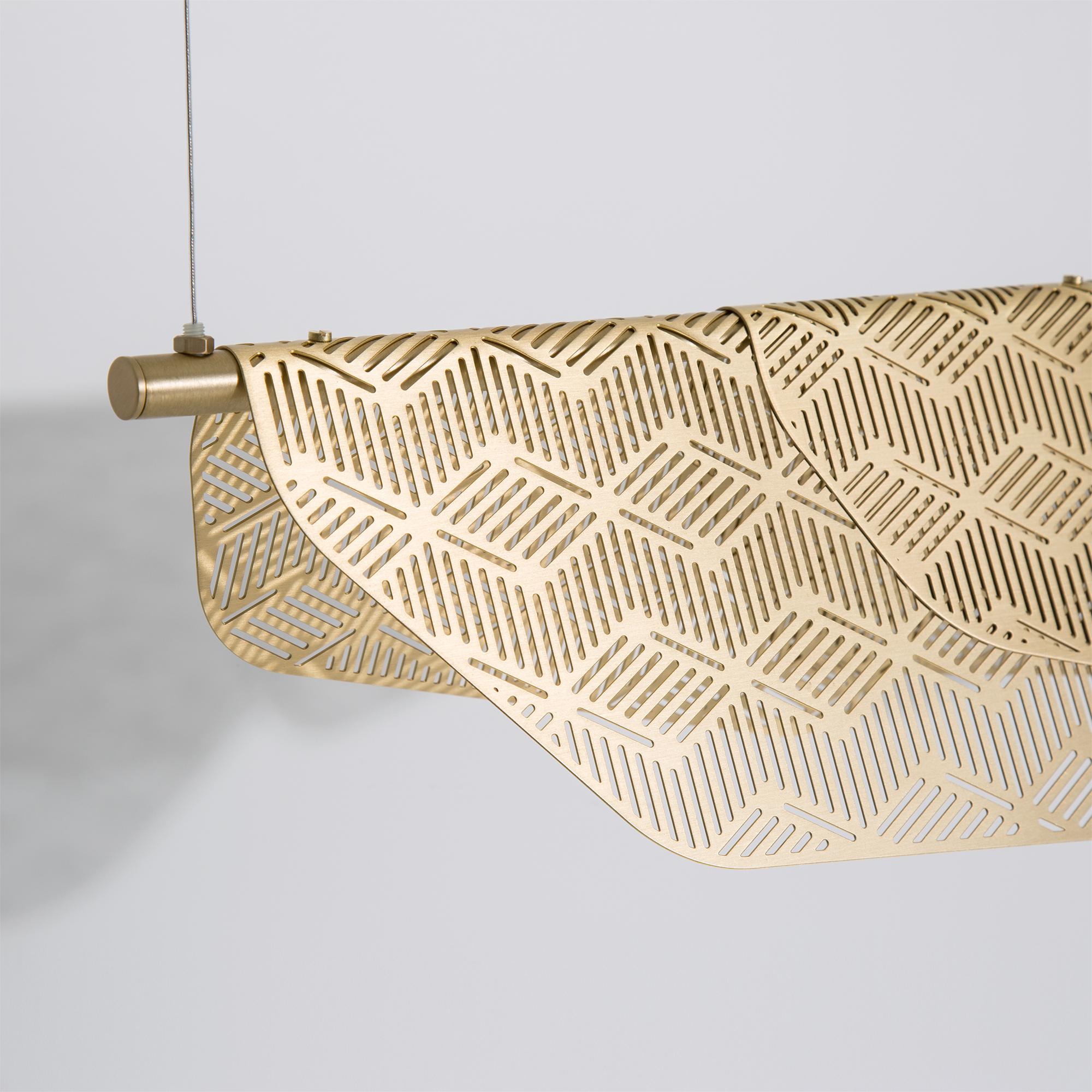 Petite Friture Large Mediterranea Pendant Light in Brushed Brass, 2016 In New Condition For Sale In Brooklyn, NY