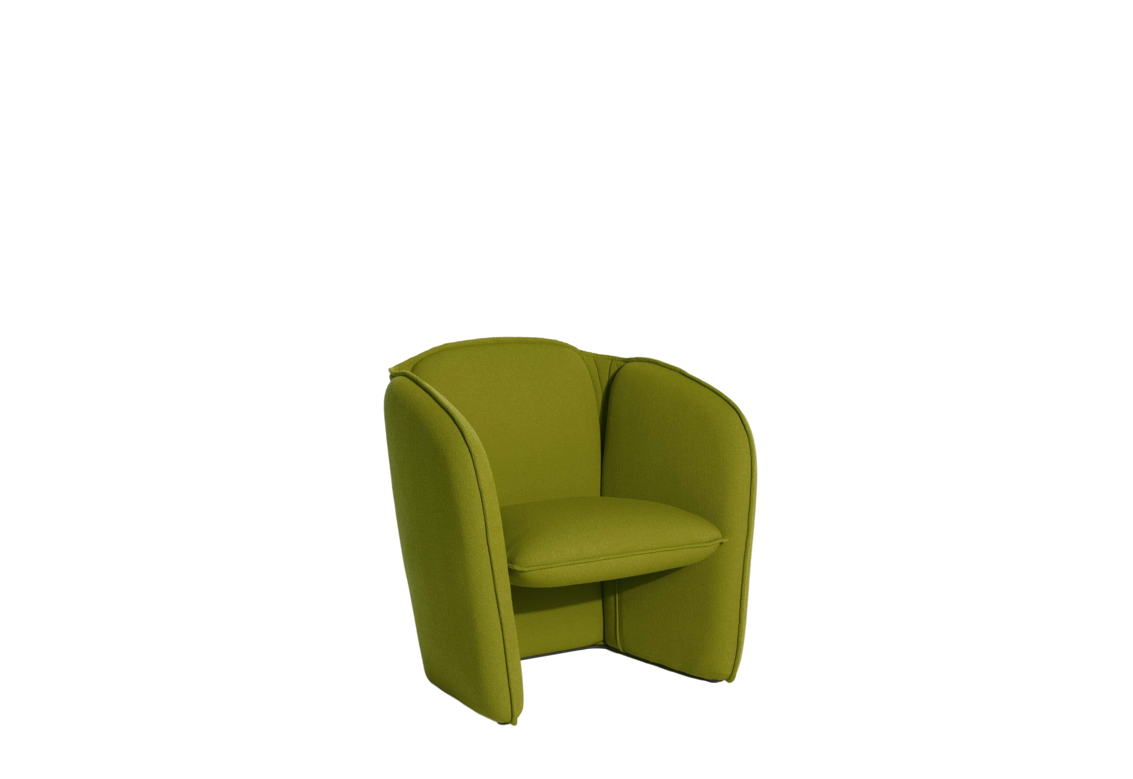 Upholstery Petite Friture Lily Armchair in Olive Green by Färg & Blanche, 2022 For Sale