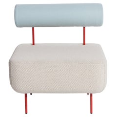 Petite Friture Medium Hoff Armchair in Blue and White by Morten & Jonas, 2015