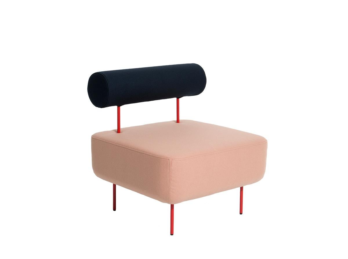 European Petite Friture Medium Hoff Armchair in Pink and Black by Morten & Jonas, 2015 For Sale