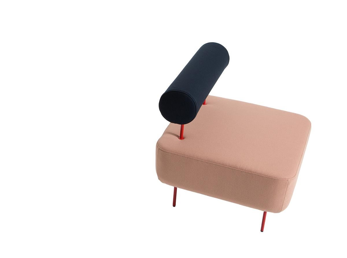 Petite Friture Medium Hoff Armchair in Pink and Black by Morten & Jonas, 2015 In New Condition For Sale In Brooklyn, NY