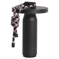 Petite lampe de table de bureau Quasar en aluminium noir par Samy Rio