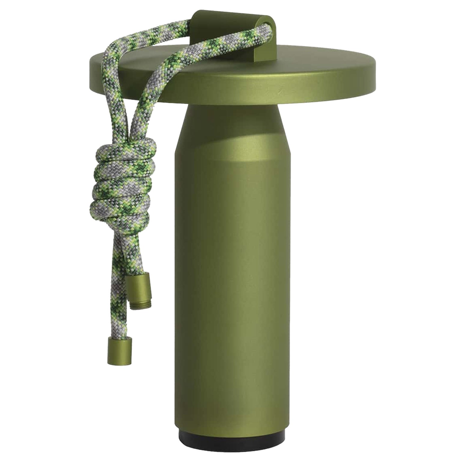 Lampada da tavolo portatile Petite Friture Quasar in alluminio verde oliva di Samy Rio