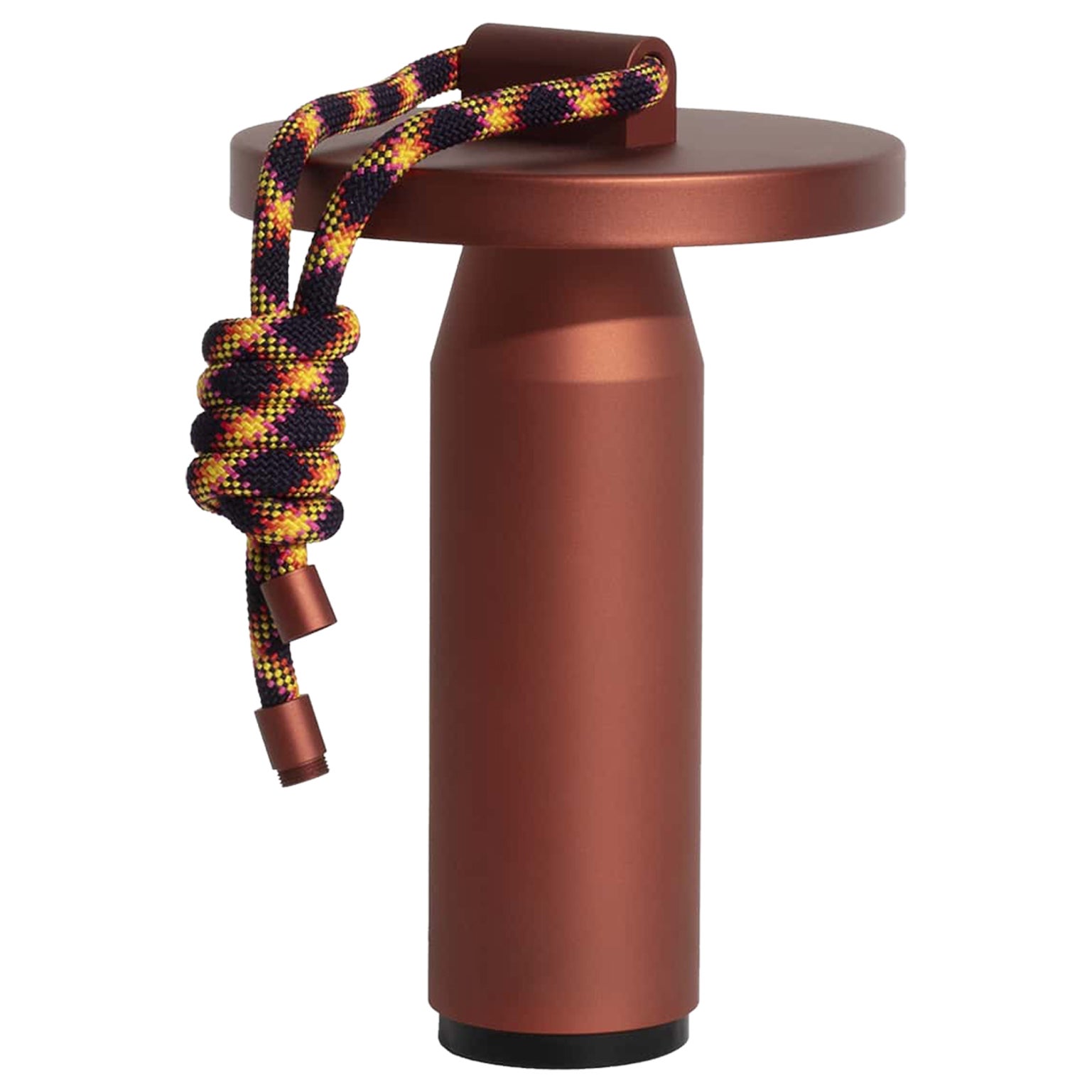 Lampada da tavolo portatile Petite Friture Quasar in alluminio terra di Siena di Samy Rio