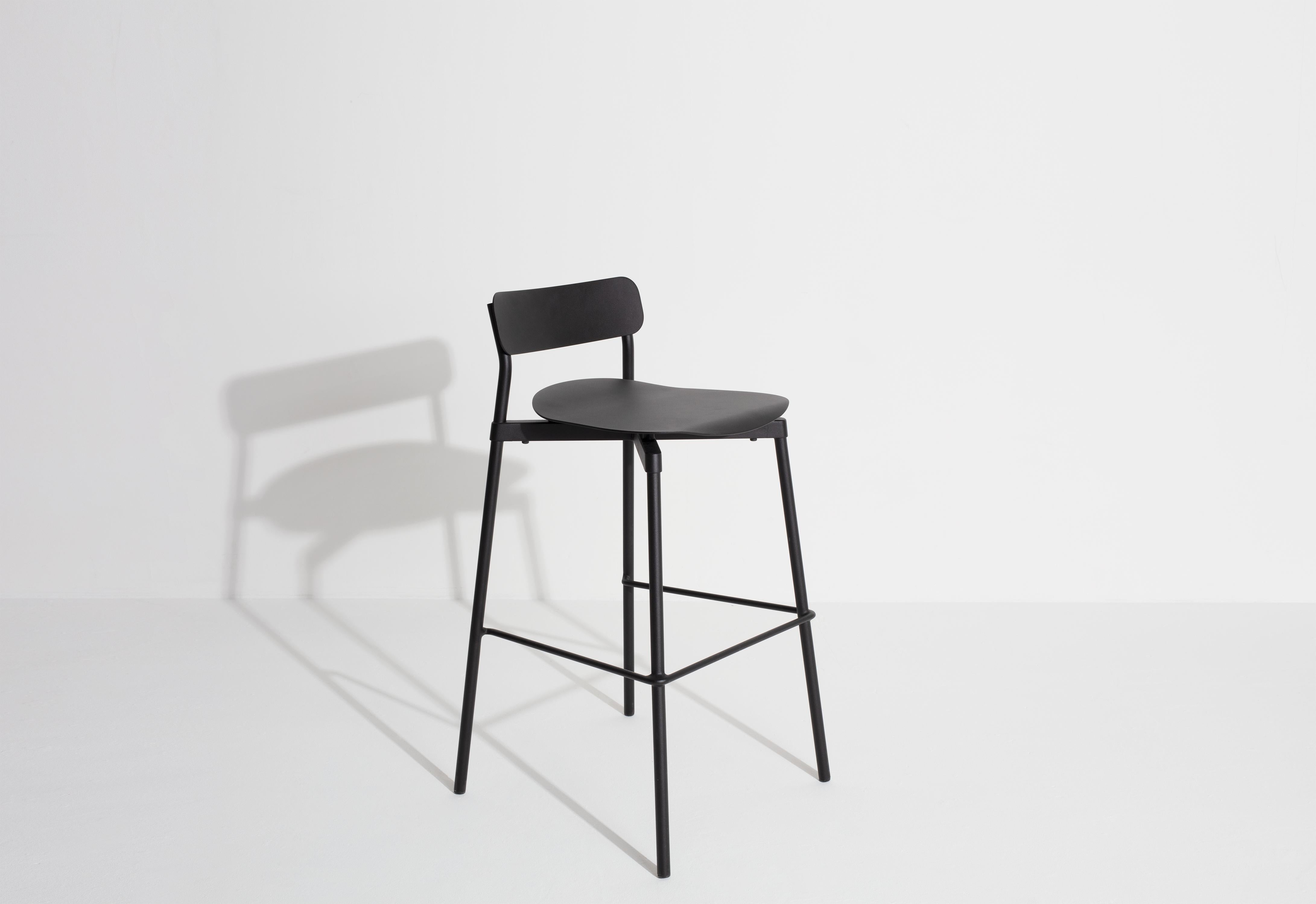 Petite Friture Small Fromme Bar Stool in Black Aluminium by Tom Chung In New Condition For Sale In Brooklyn, NY