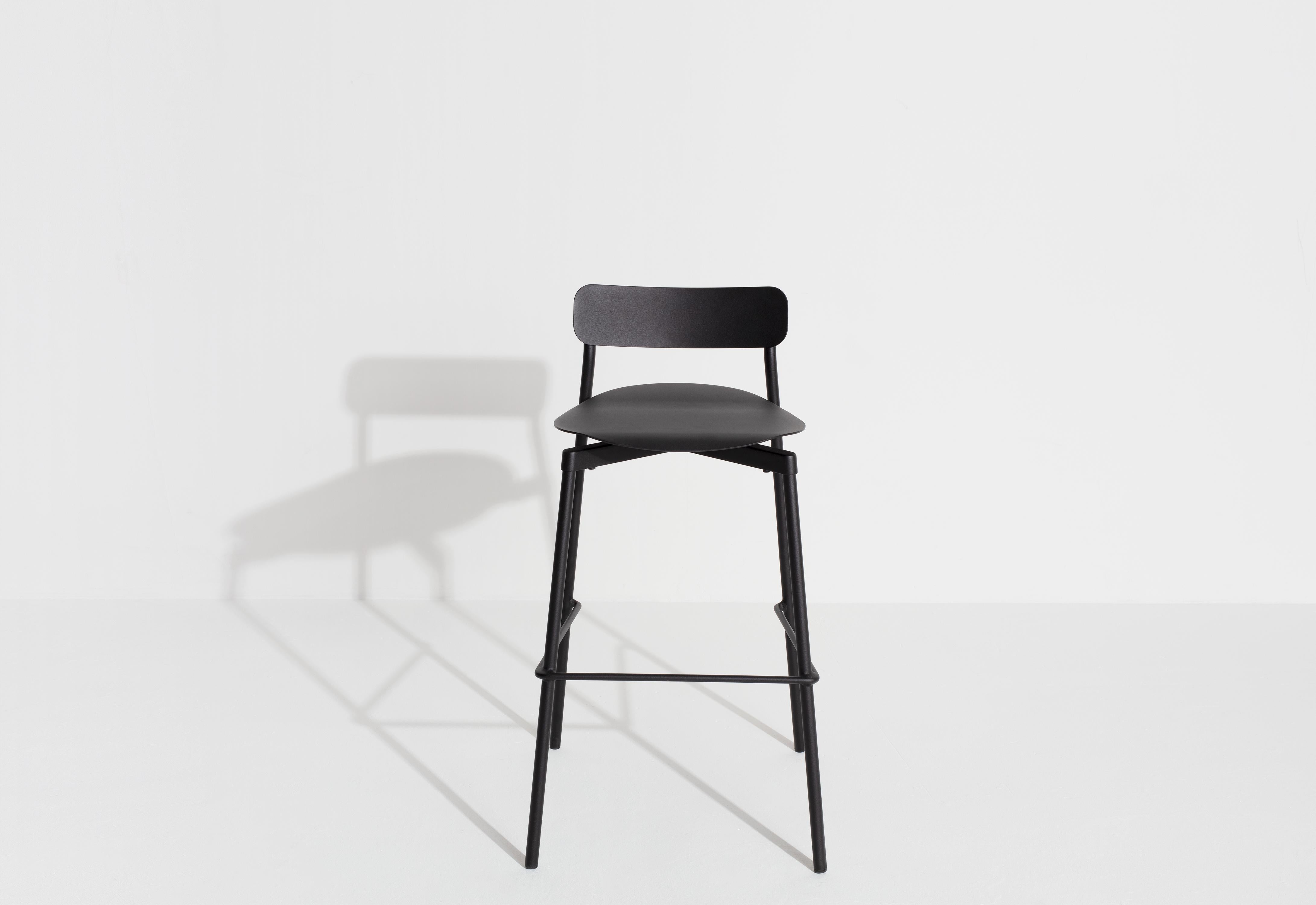 Petite Friture Small Fromme Bar Stool in Black Aluminium by Tom Chung For Sale 2