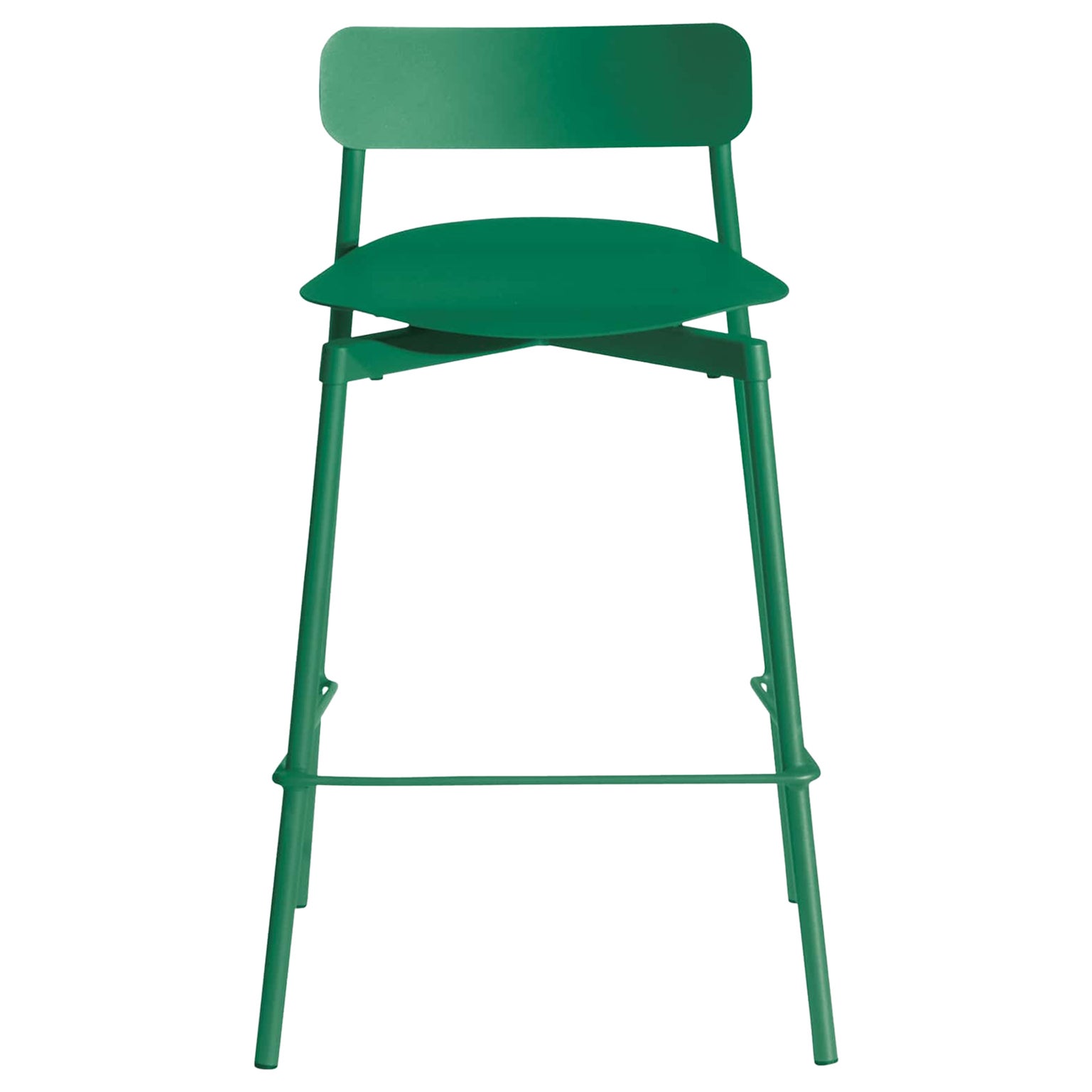 Kleiner Friture-Barhocker aus mintgrünem Aluminium von Tom Chung