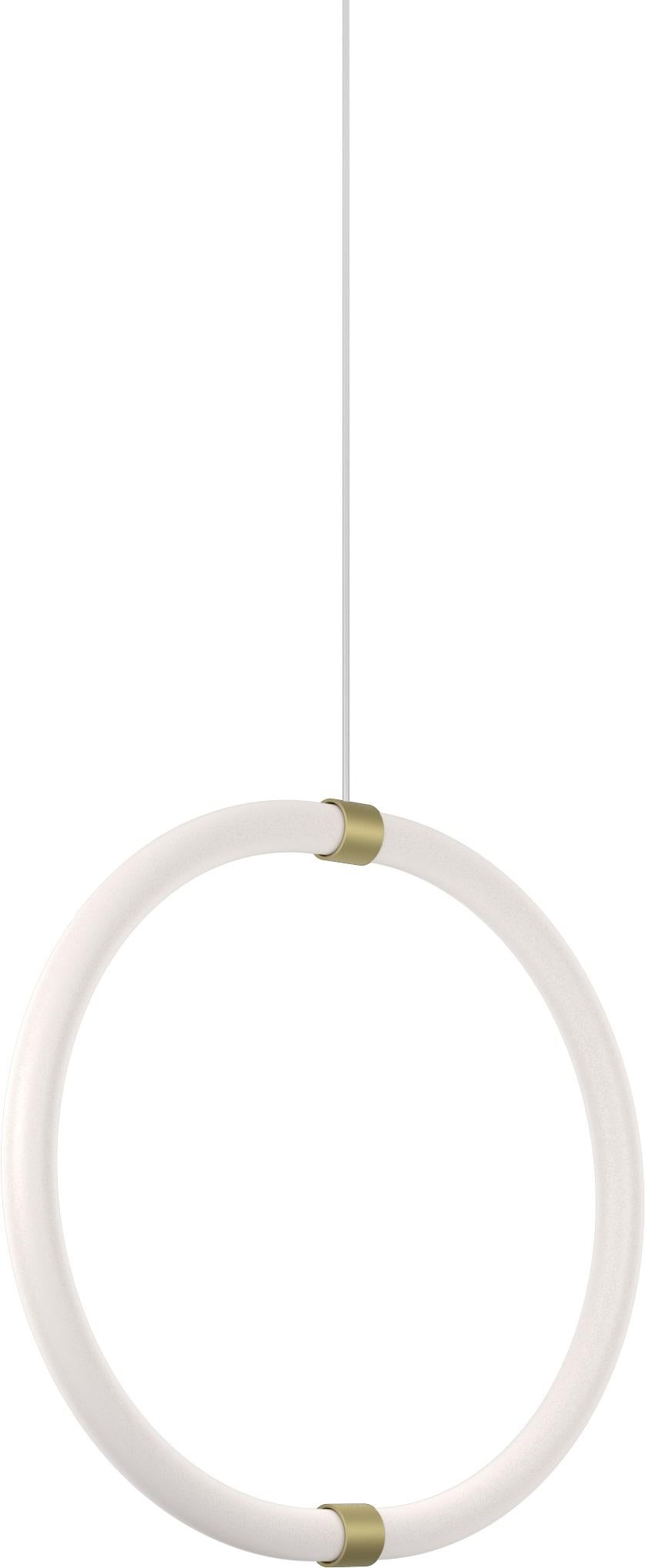 Petite Friture Unseen Pendant Lamp O in Brass Transluscent with Curved LED-lights by Studio Pepe, 2020

Unseen is a set of modular curved LED-light tubes that seemingly float in space. The collection is a sleek lighting ensemble, proof of
