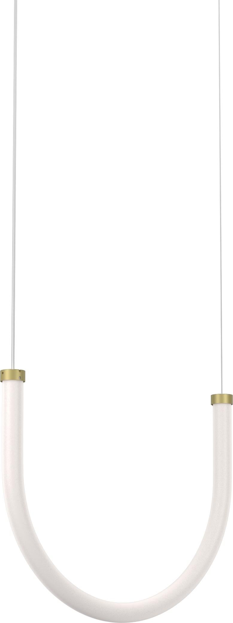 Petite Friture Unseen Pendant Lamp U in Brass Transluscent with Curved LED-lights by Studio Pepe, 2020

Unseen is a set of modular curved LED-light tubes that seemingly float in space. The collection is a sleek lighting ensemble, proof of