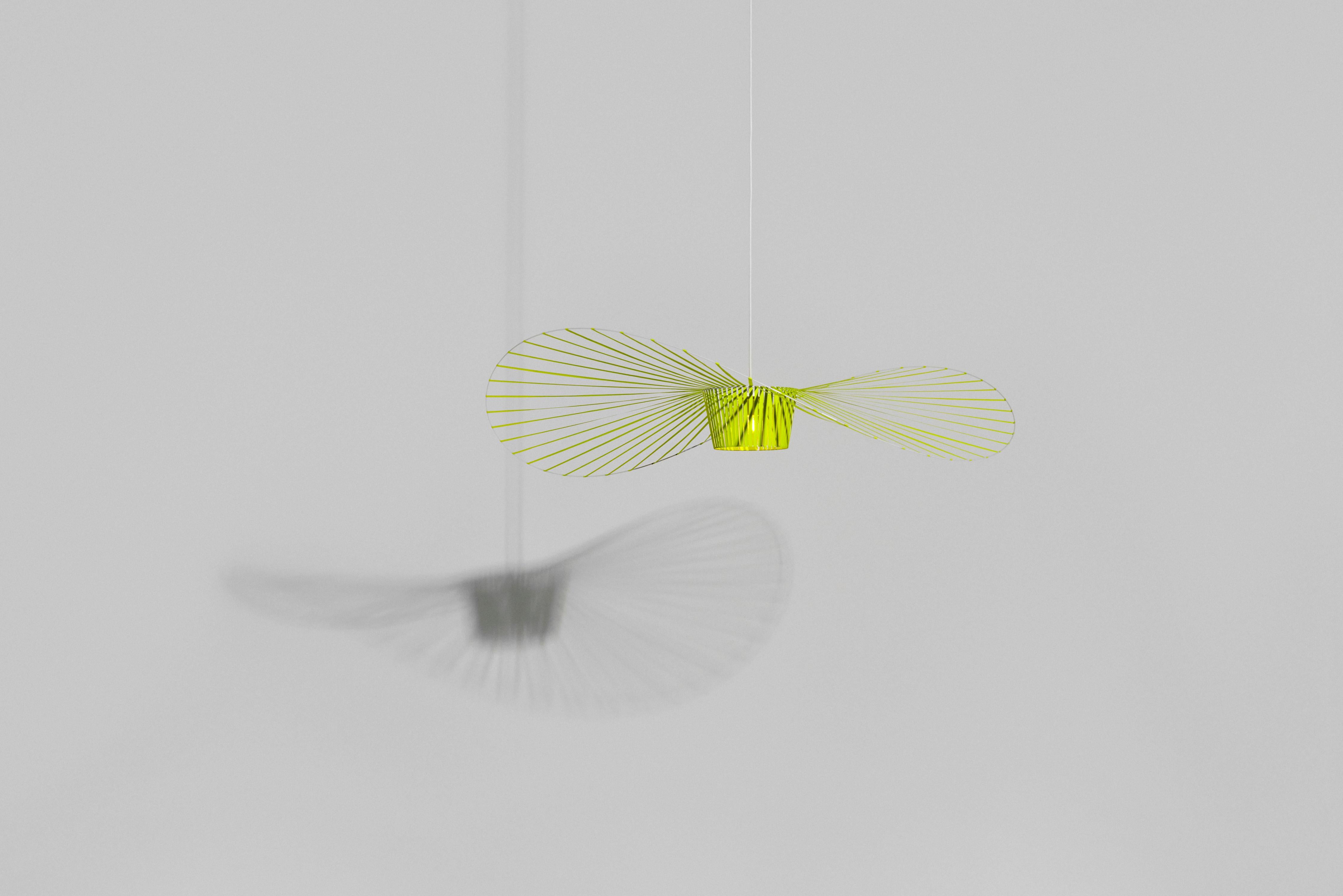 Acier Lampe à suspension Vertigo, jaune, de la designer Constance Guisset en vente