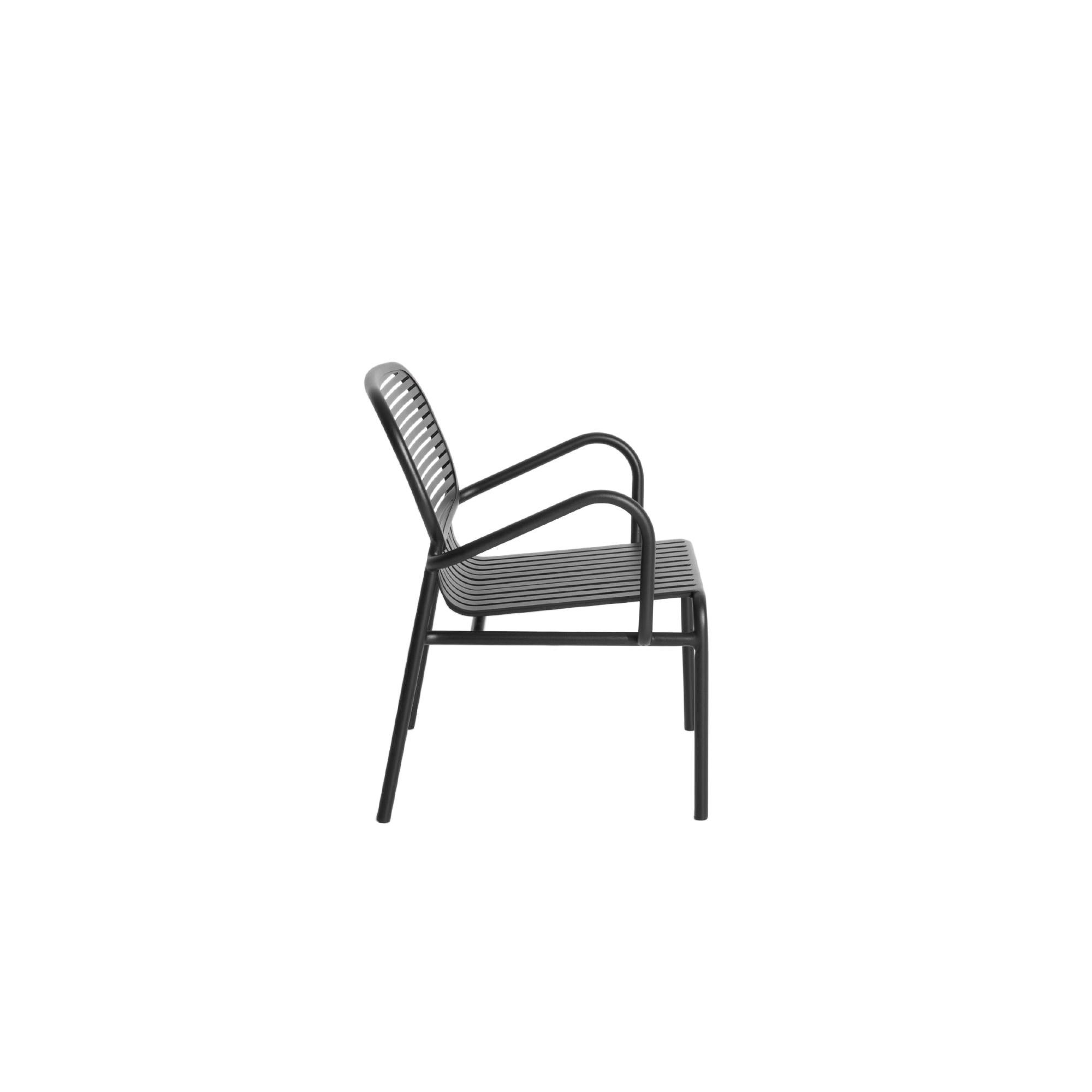 Chinese Petite Friture Week-End Armchair in Black Aluminium by Studio BrichetZiegler For Sale