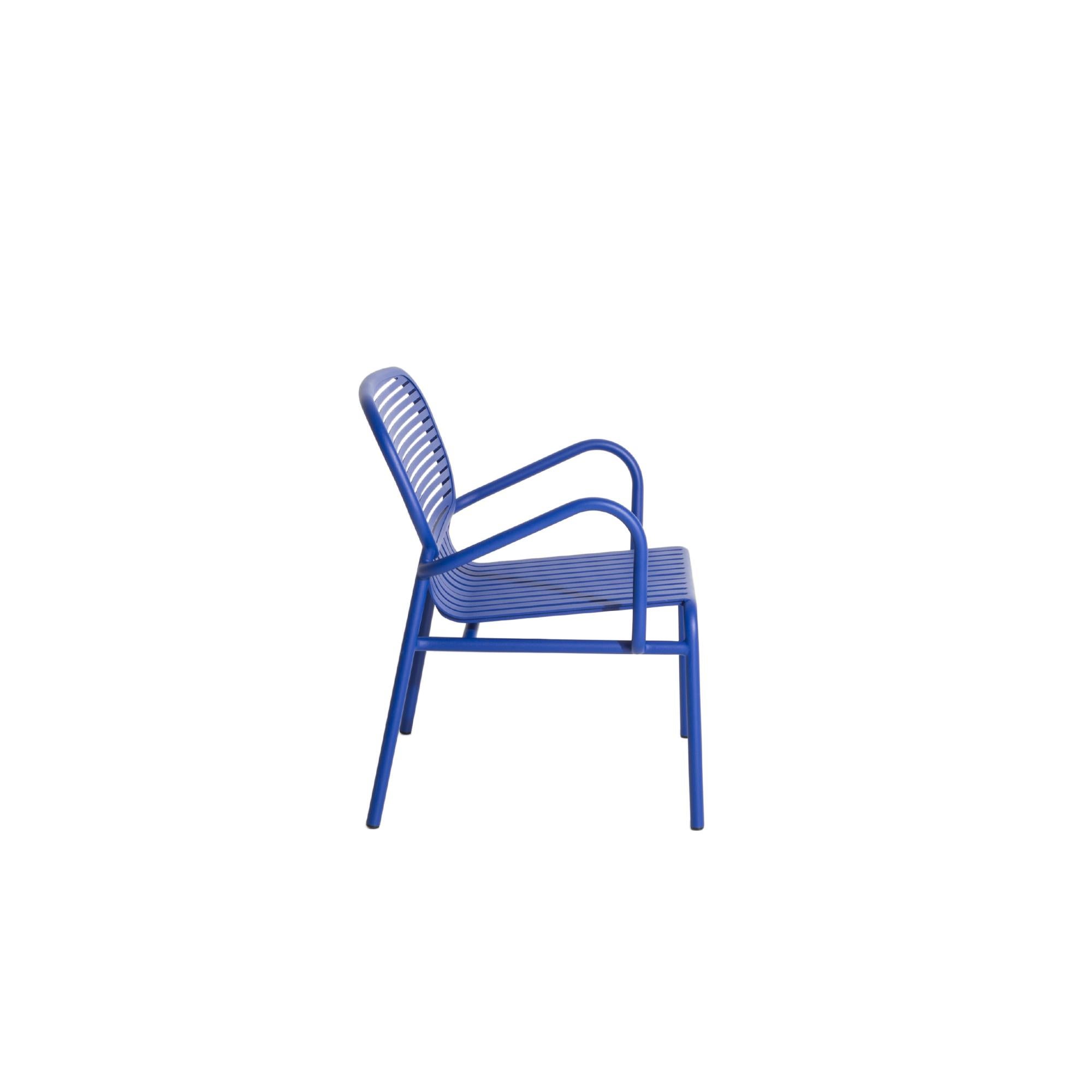 Chinese Petite Friture Week-End Armchair in Blue Aluminium by Studio BrichetZiegler For Sale