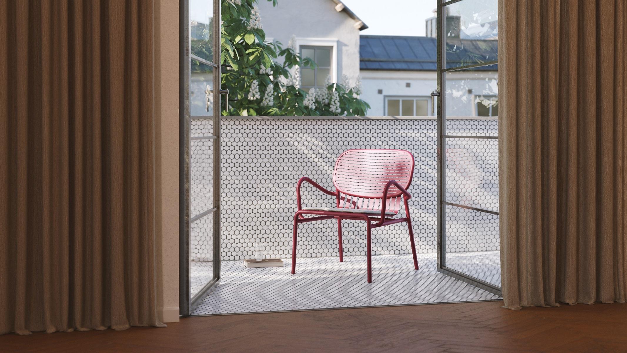 Kleiner Friture Week-End-Sessel aus elfenbeinfarbenem Aluminium von Studio BrichetZiegler im Angebot 7