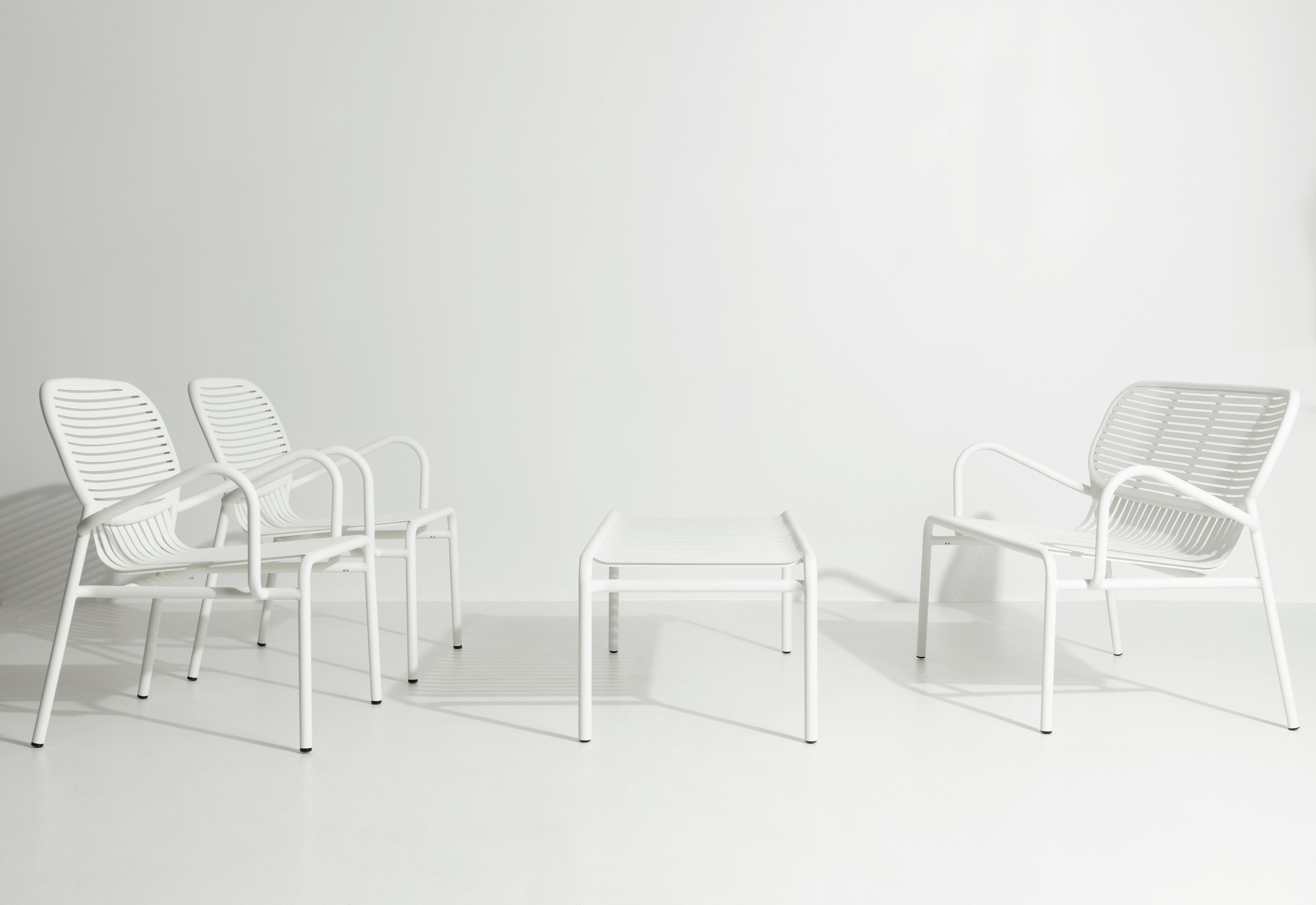 Kleiner Friture Week-End-Sessel aus elfenbeinfarbenem Aluminium von Studio BrichetZiegler im Angebot 10
