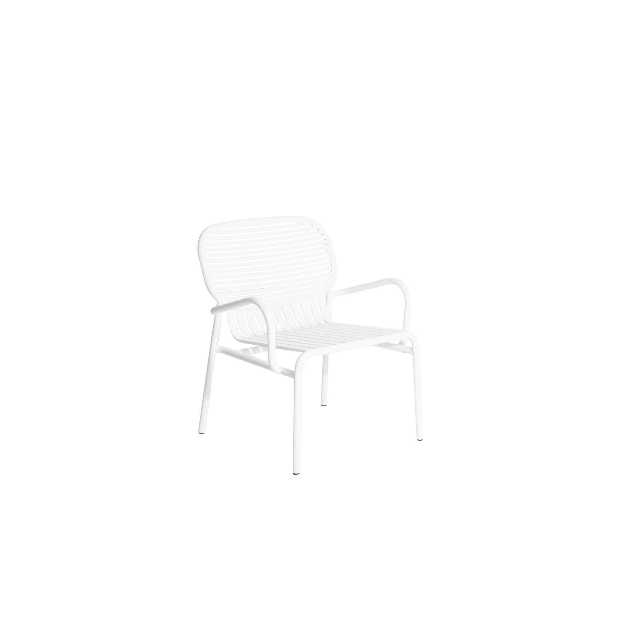 Petite Friture Week-End Armchair in White Aluminium by Studio BrichetZiegler, 2017

The week-end collection is a full range of outdoor furniture, in aluminium grained epoxy paint, matt finish, that includes 18 functions and 8 colours for the
