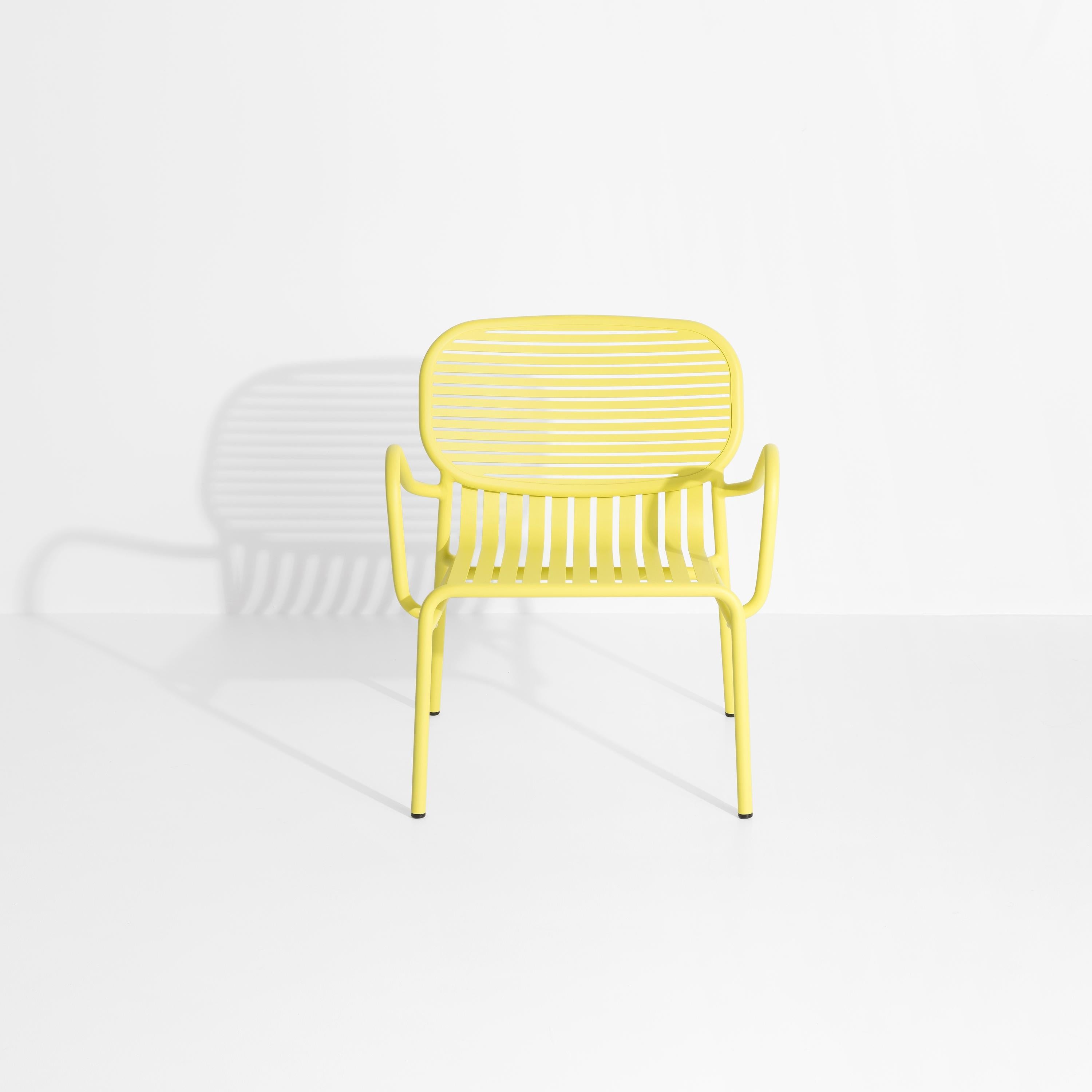 Petite Friture Week-End Armchair in Yellow Aluminium by Studio BrichetZiegler, 2017

The week-end collection is a full range of outdoor furniture, in aluminium grained epoxy paint, matt finish, that includes 18 functions and 8 colours for the