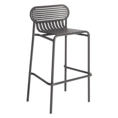 Sgabello da bar Petite Friture Week-End in alluminio antracite, 2017