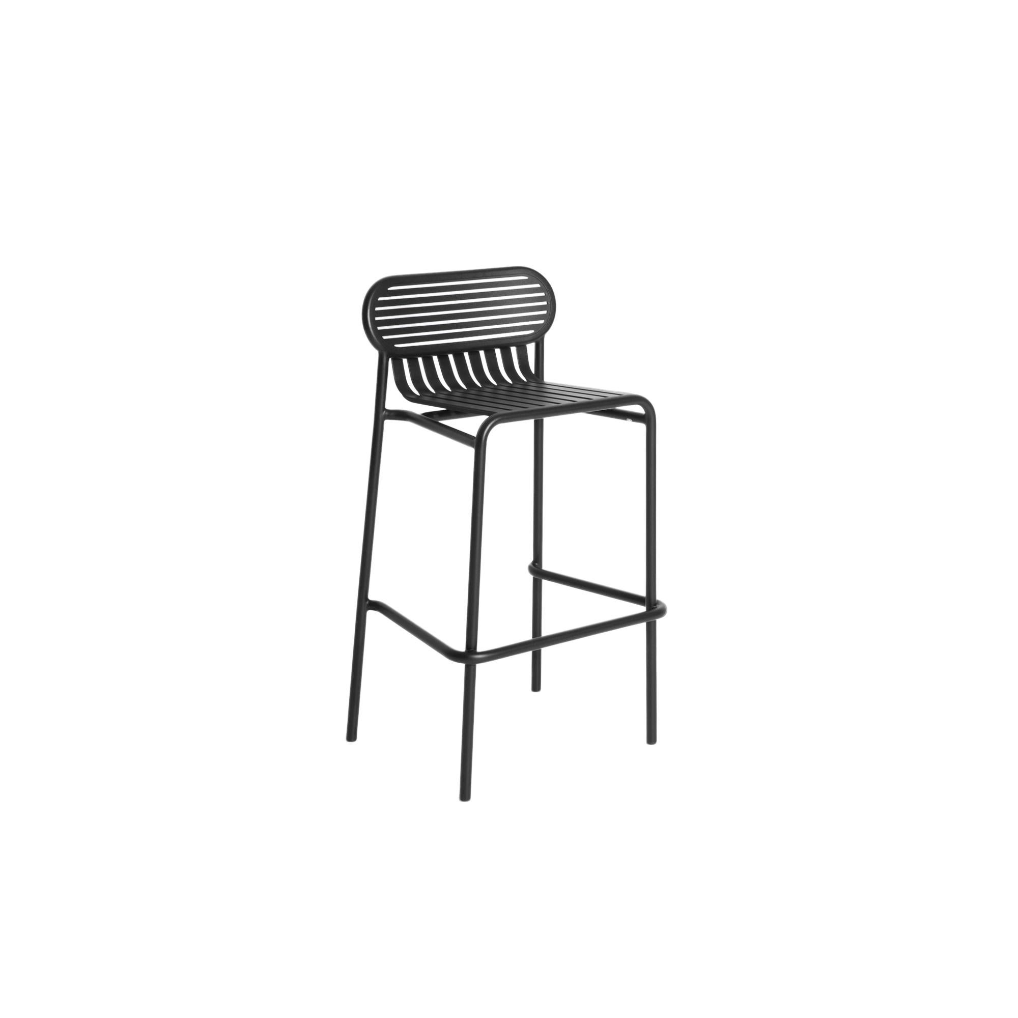 Petite Friture Week-End Bar Stool in Black Aluminium by Studio BrichetZiegler, 2017

The week-end collection is a full range of outdoor furniture, in aluminium grained epoxy paint, matt finish, that includes 18 functions and 8 colours for the