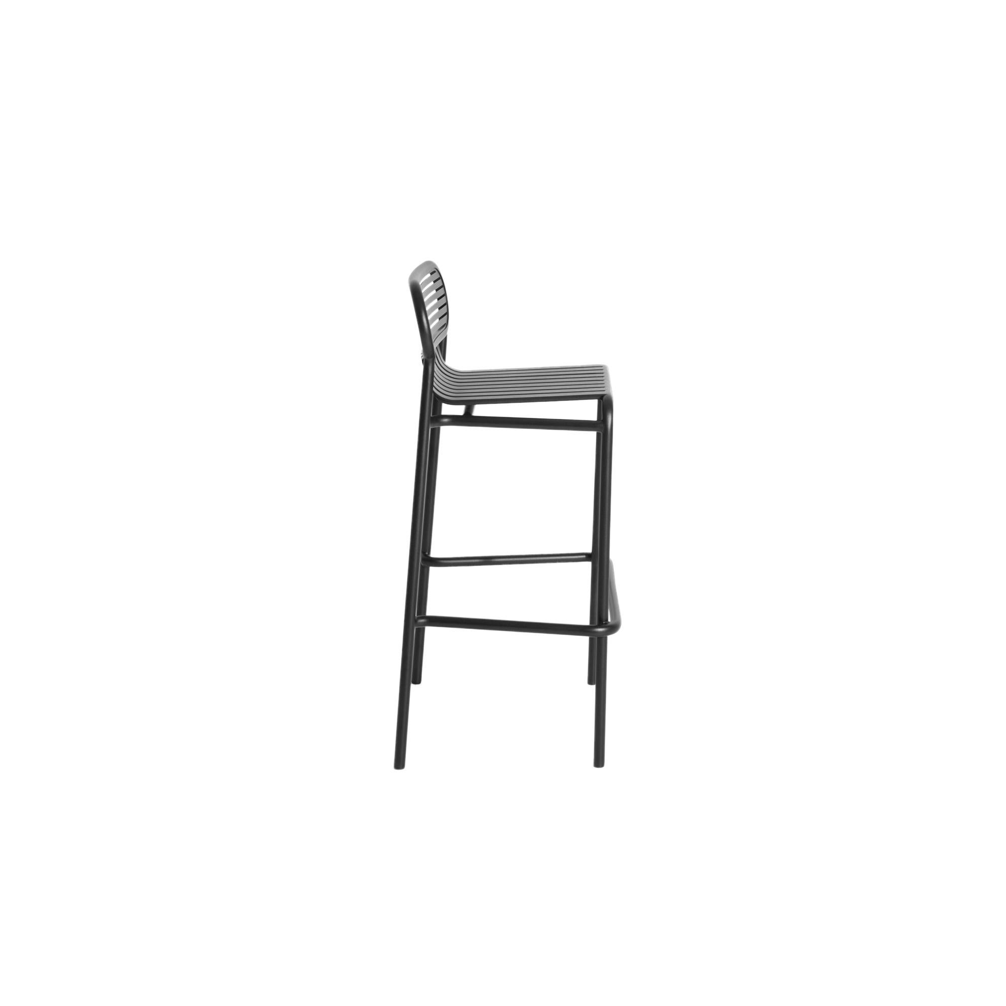 Chinese Petite Friture Week-End Bar Stool in Black Aluminium by Studio BrichetZiegler For Sale