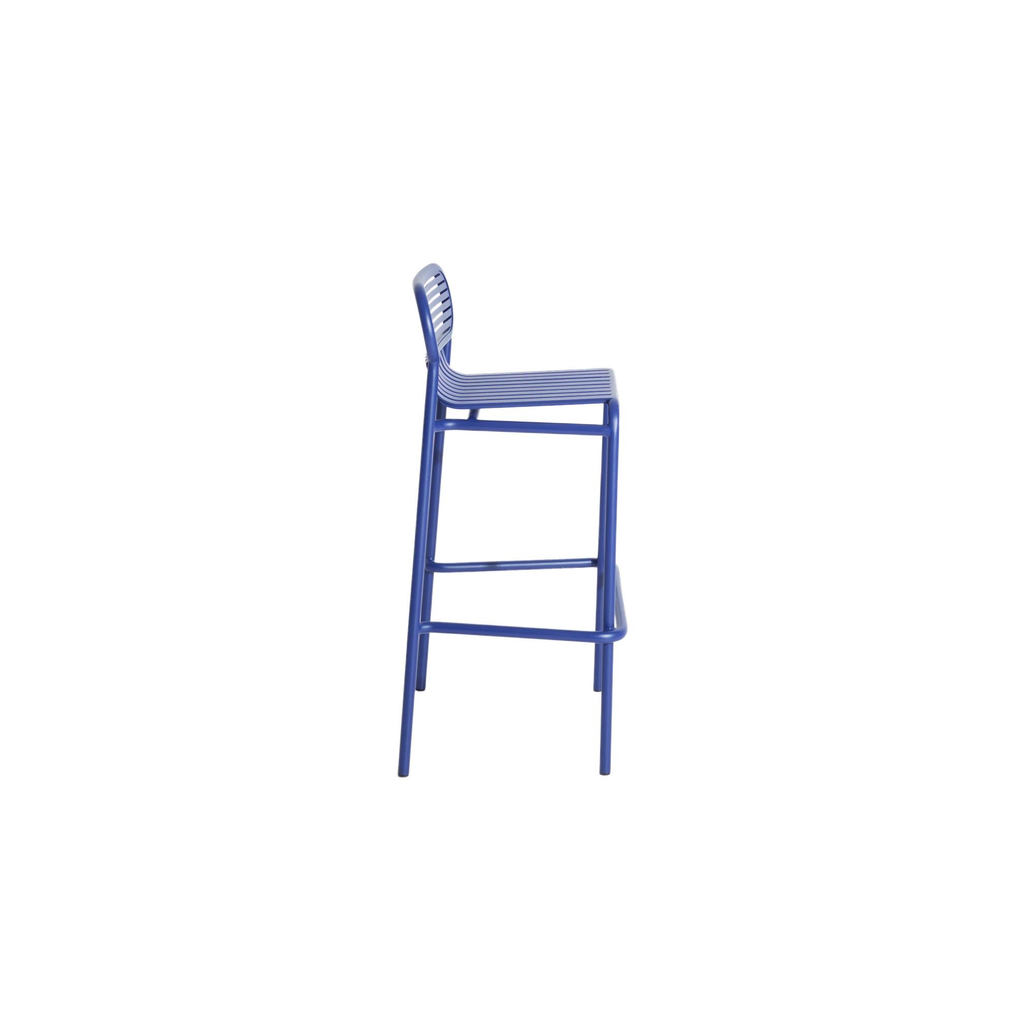 Chinese Petite Friture Week-End Bar Stool in Blue Aluminium by Studio BrichetZiegler For Sale