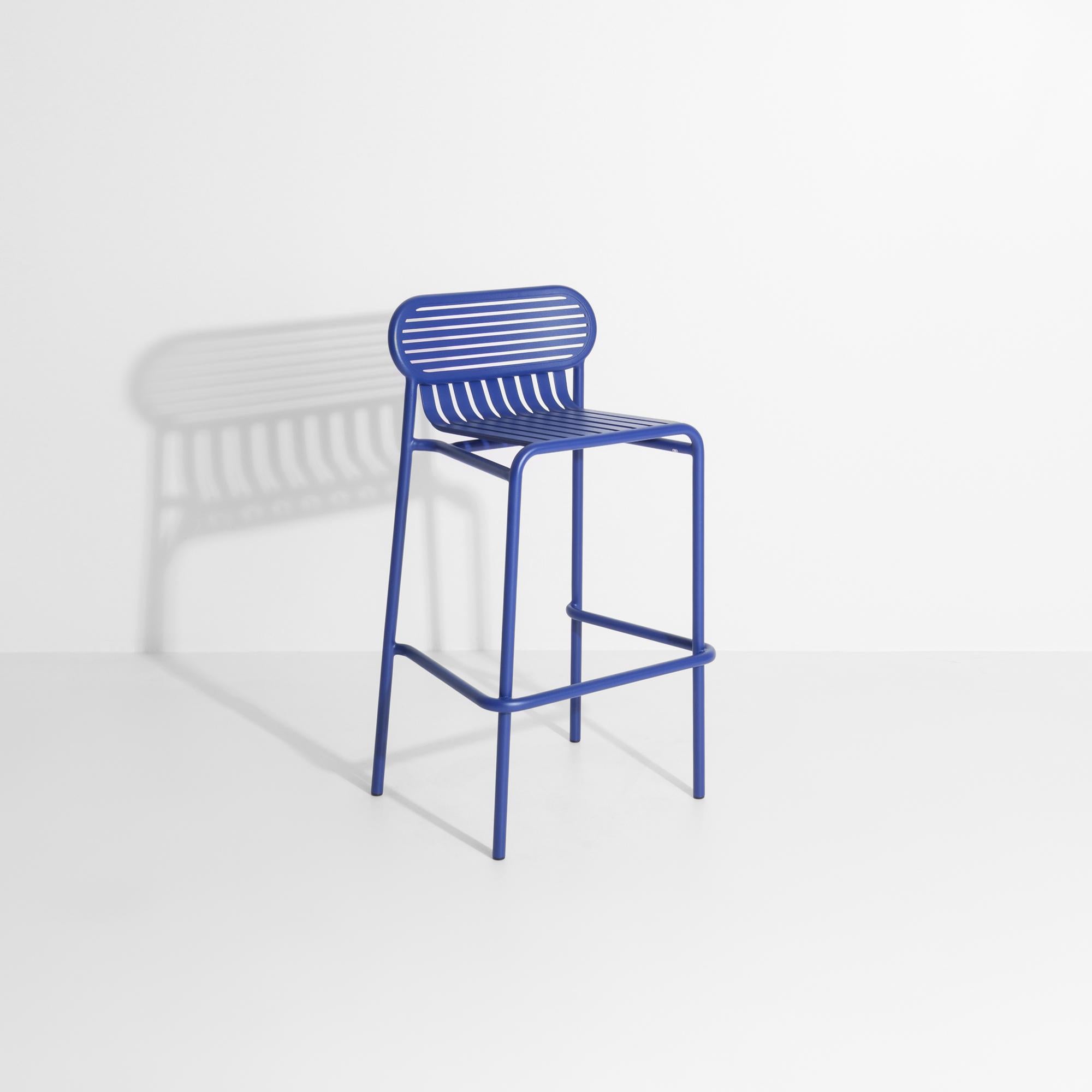 Contemporary Petite Friture Week-End Bar Stool in Blue Aluminium by Studio BrichetZiegler For Sale
