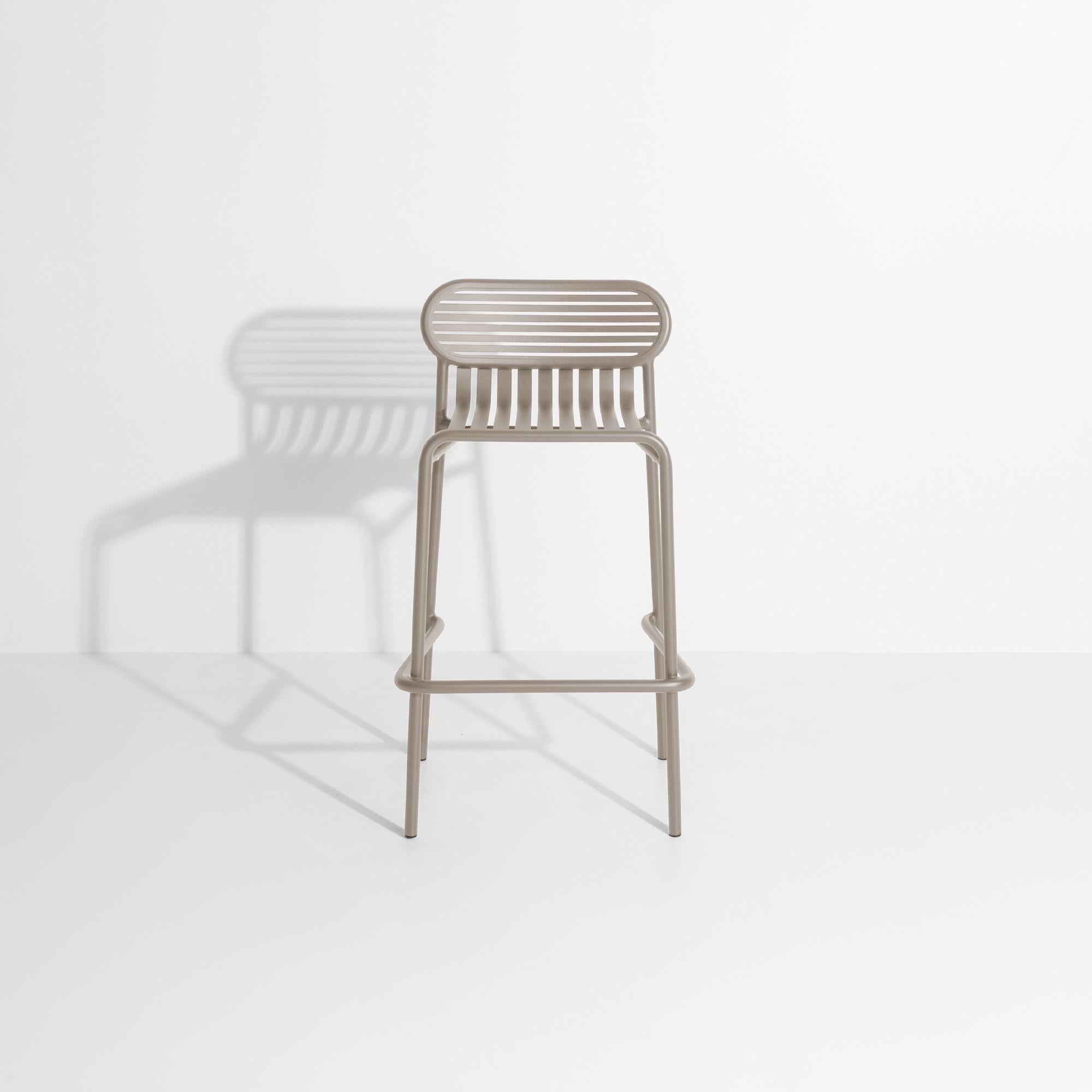 Chinese Petite Friture Week-End Bar Stool in Dune Aluminium by Studio BrichetZiegler For Sale