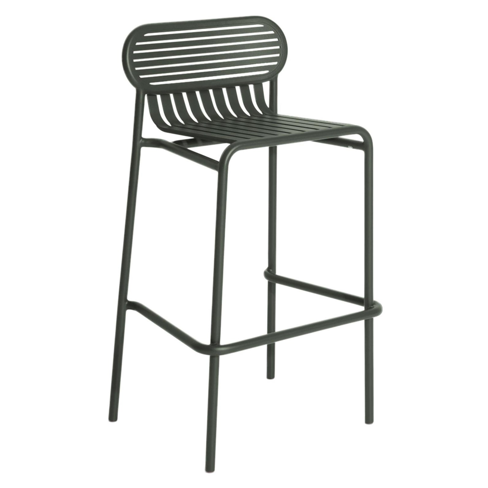 Petite Friture Week-End Bar Stool in Glass Green Aluminium, 2017