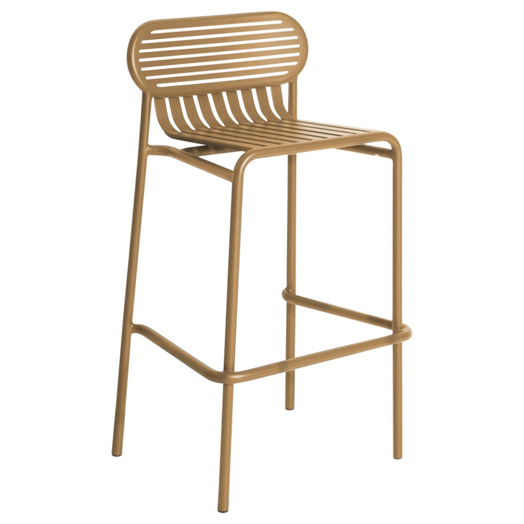 Taburete de bar Petite Friture Week-End de aluminio dorado por Studio BrichetZiegler