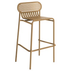 Kleiner Friture Week-End-Barhocker aus Gold-Aluminium von Studio BrichetZiegler