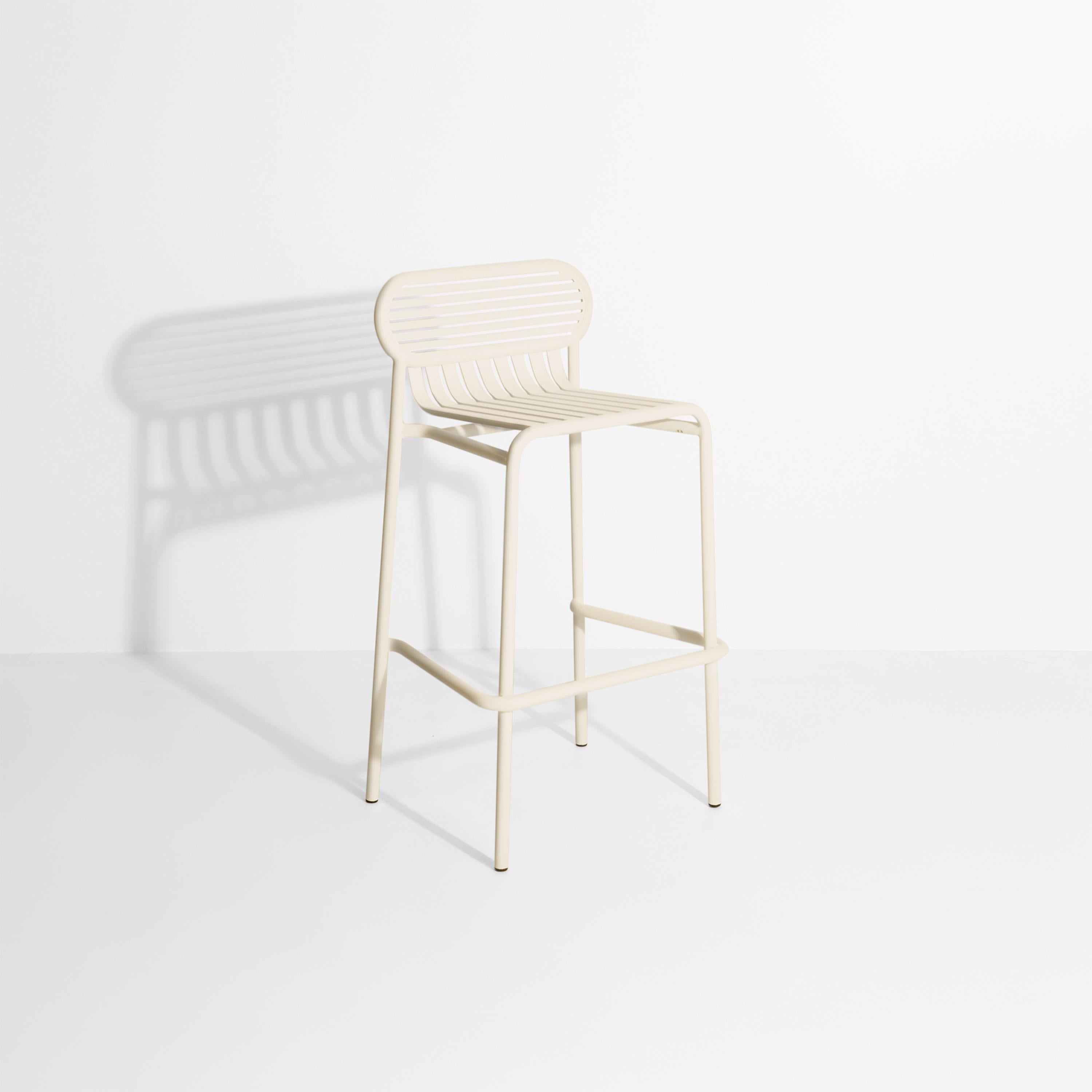 Petite Friture Week-End Bar Stool in Ivory Aluminium by Studio BrichetZiegler, 2017

The week-end collection is a full range of outdoor furniture, in aluminium grained epoxy paint, matt finish, that includes 18 functions and 8 colours for the