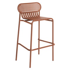 Sgabello da bar Petite Friture Week-End in alluminio terracotta, 2017